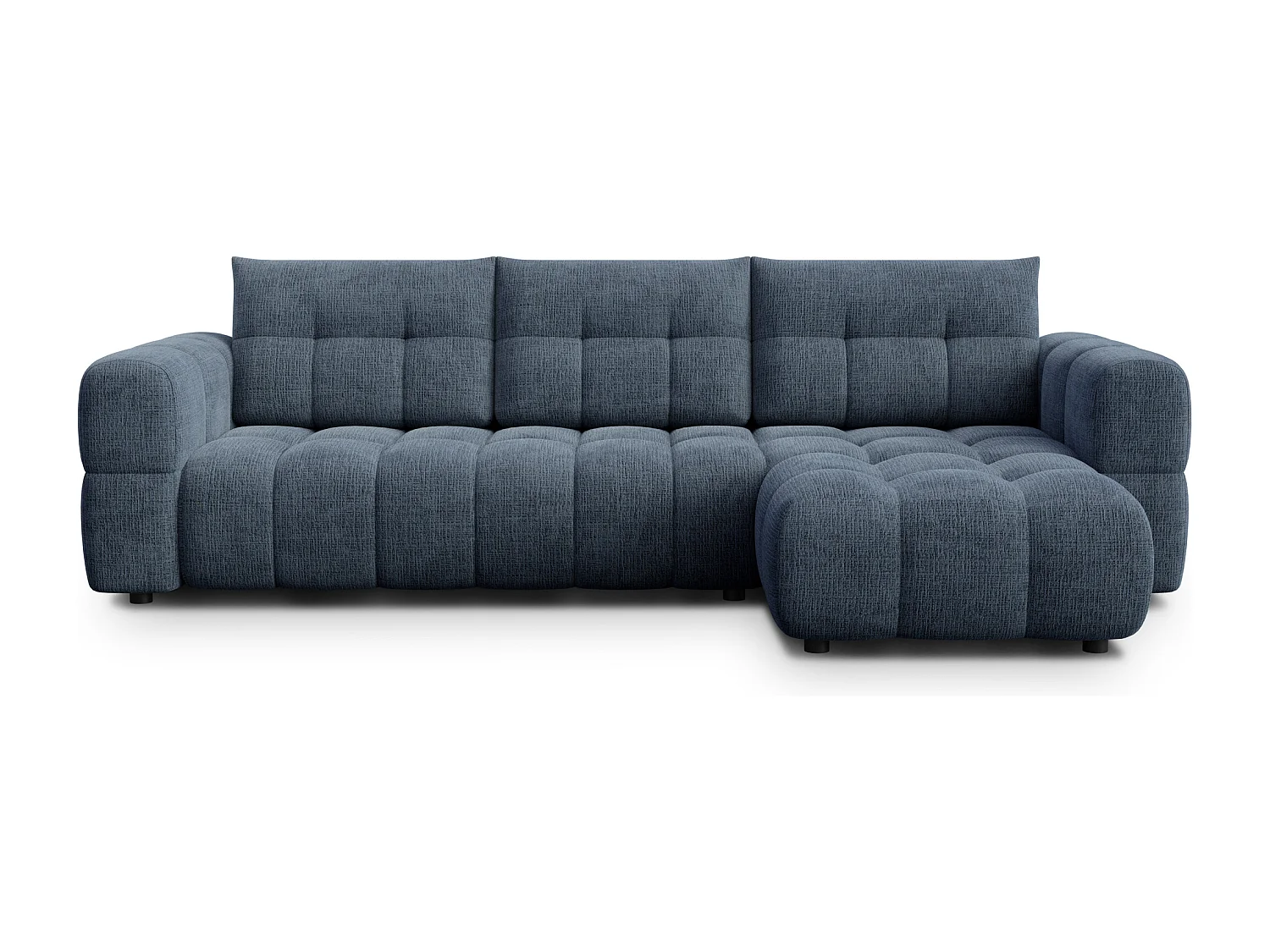 CLOUDI Ecksofa 4-Sitzer rechts, marineblau