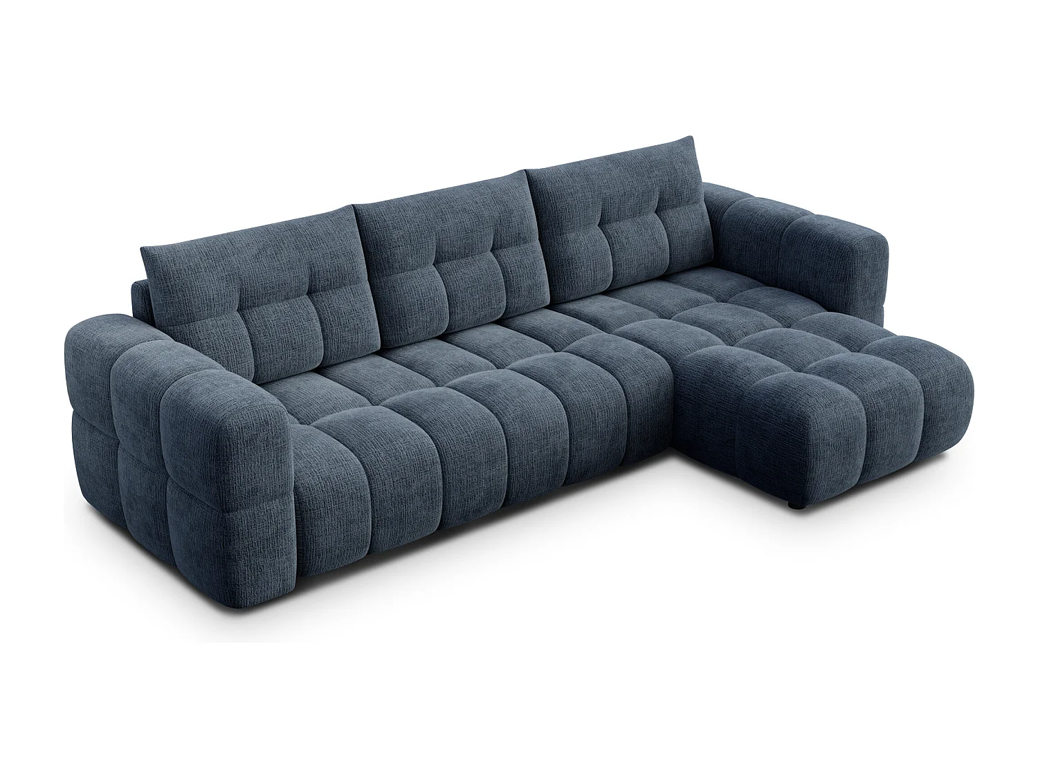 CLOUDI Ecksofa 4-Sitzer rechts, marineblau