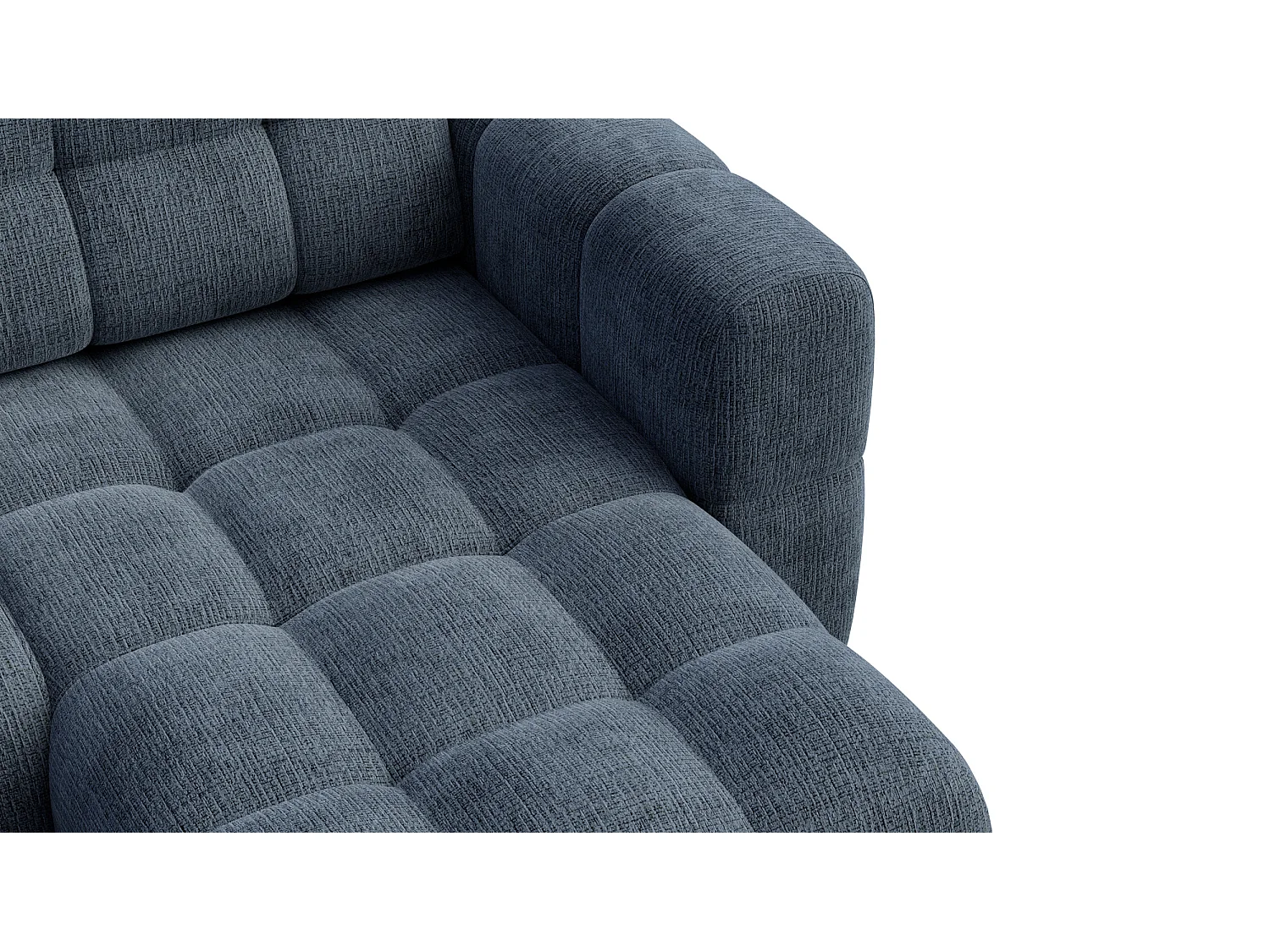 CLOUDI Ecksofa 4-Sitzer rechts, marineblau