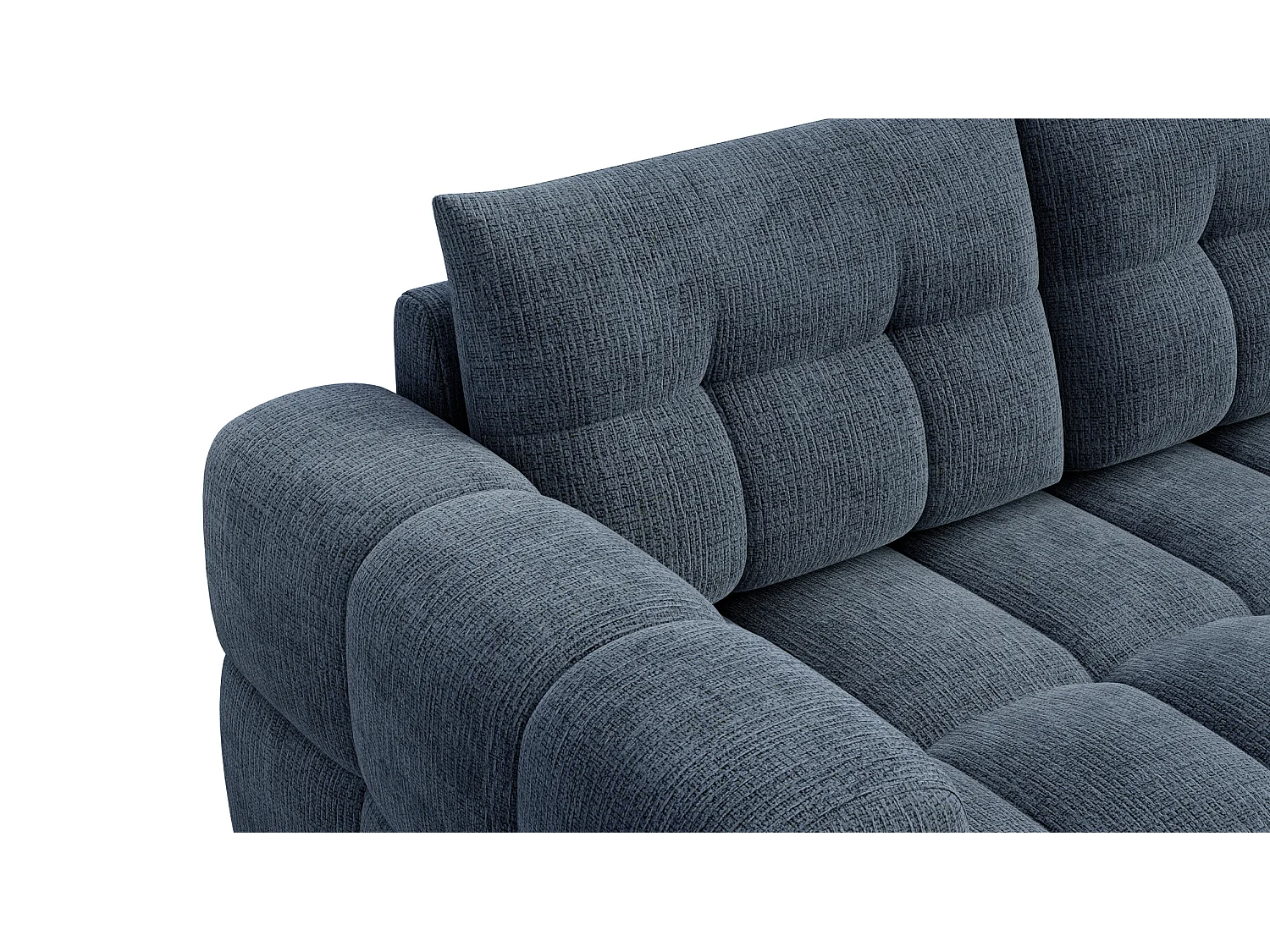 CLOUDI Ecksofa 4-Sitzer rechts, marineblau