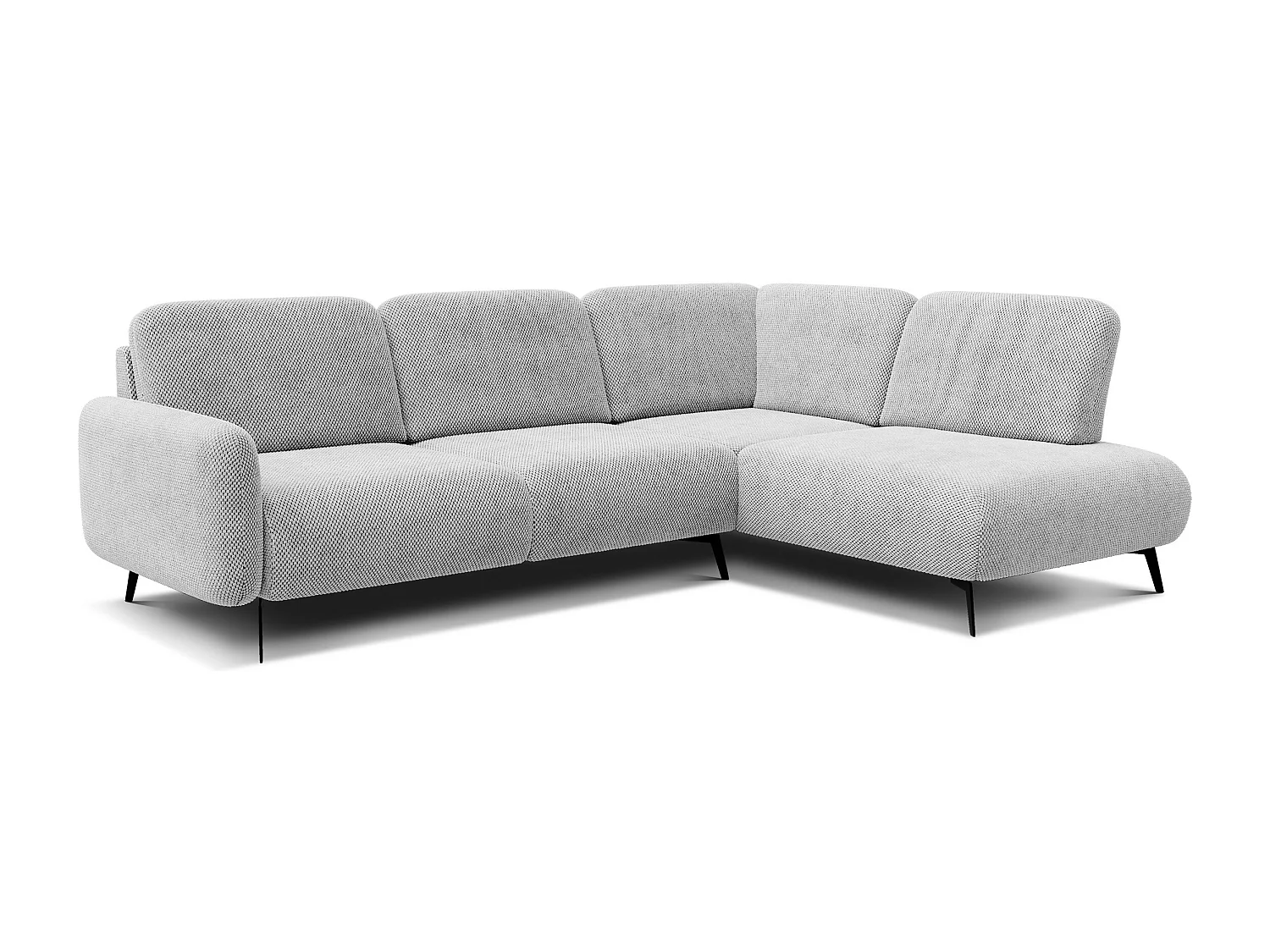 5-Sitzer-Ecksofa rechts FEBE, hellgrau
