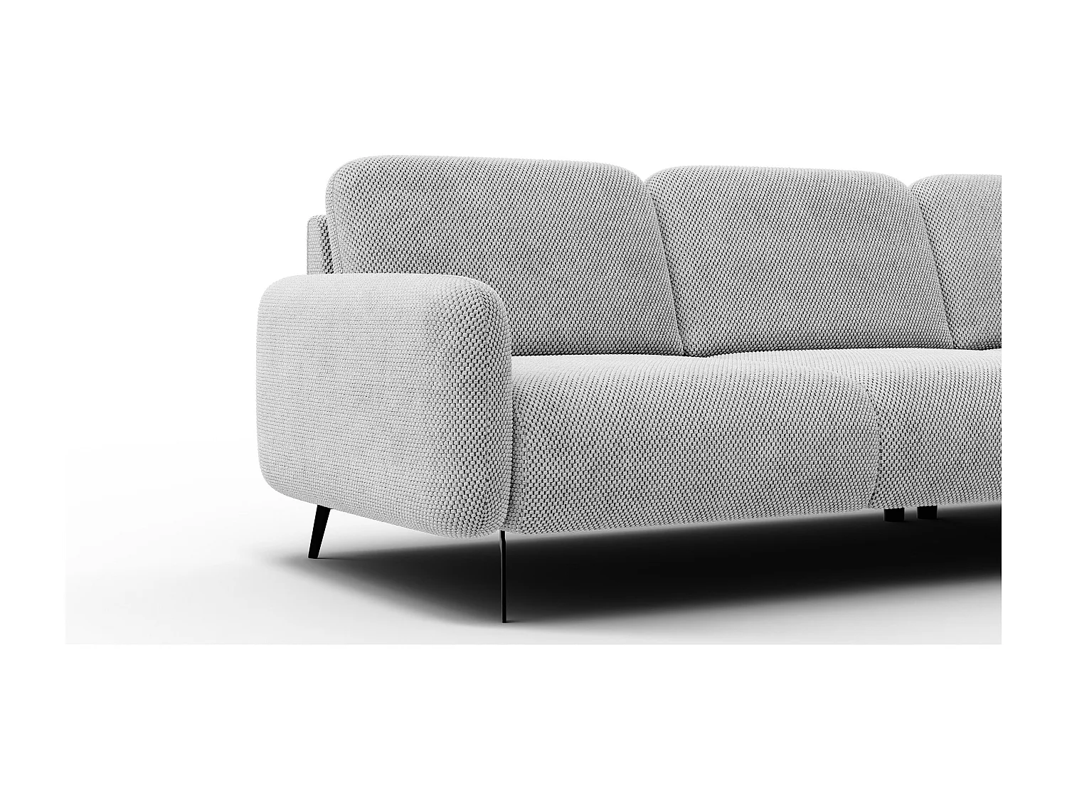 5-Sitzer-Ecksofa rechts FEBE, hellgrau