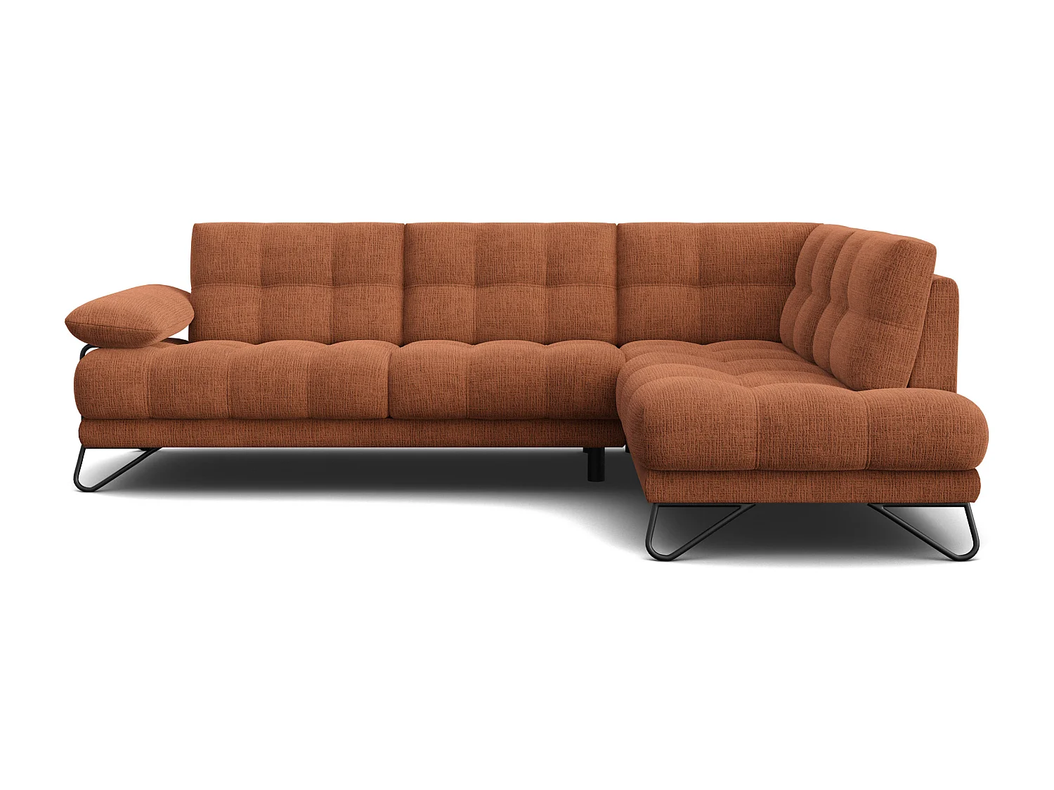 BUBBARA Ecksofa 5-Sitzer rechts, orange