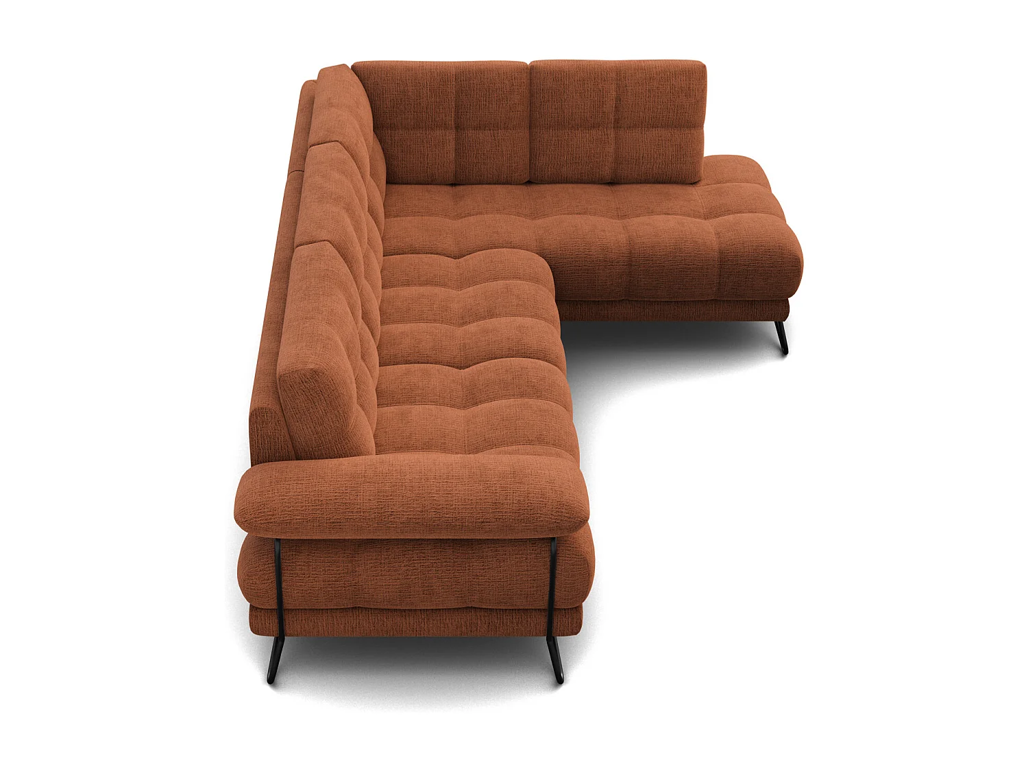 BUBBARA Ecksofa 5-Sitzer rechts, orange
