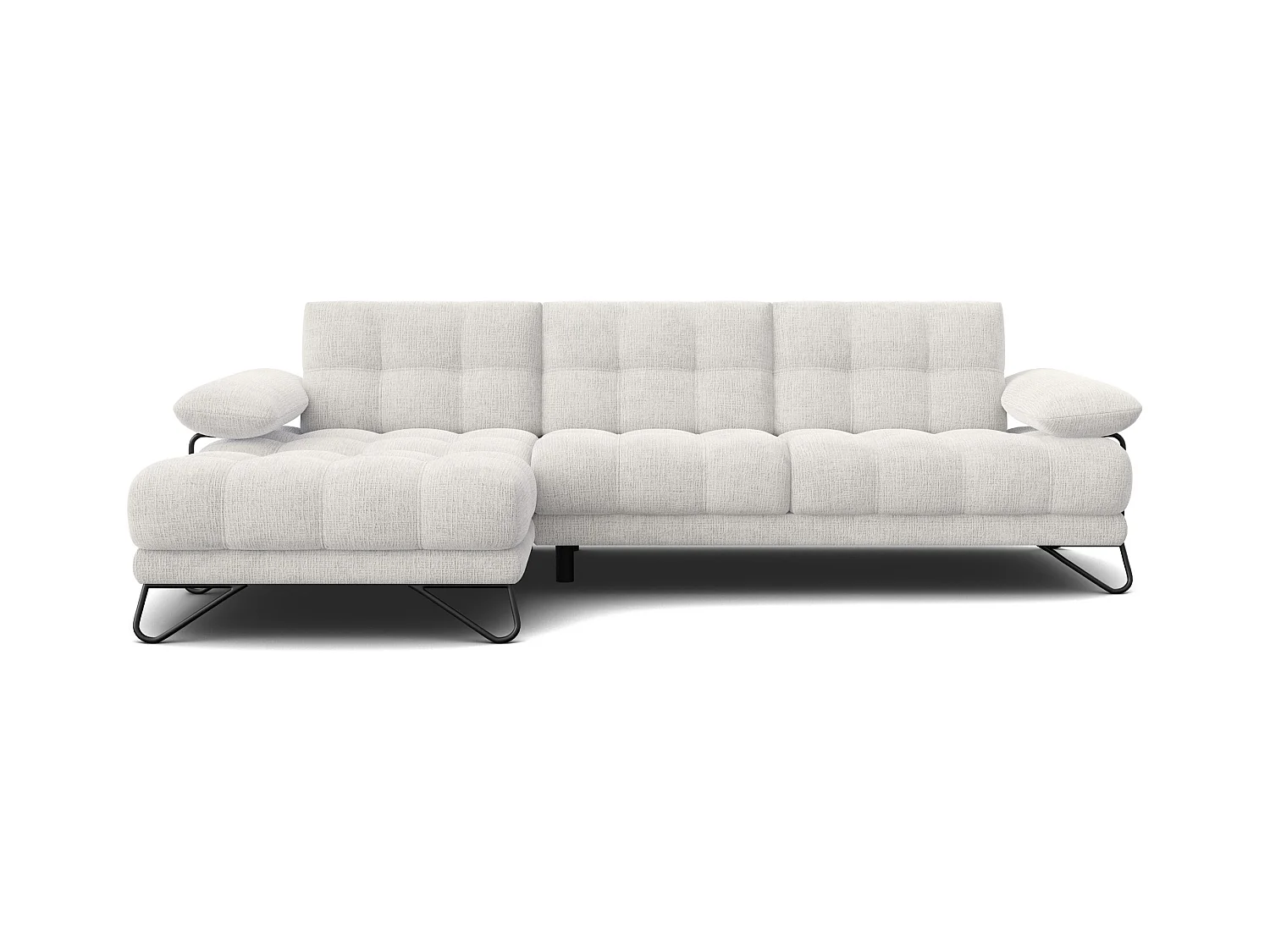 BUBBARA Ecksofa 4-Sitzer links, creme