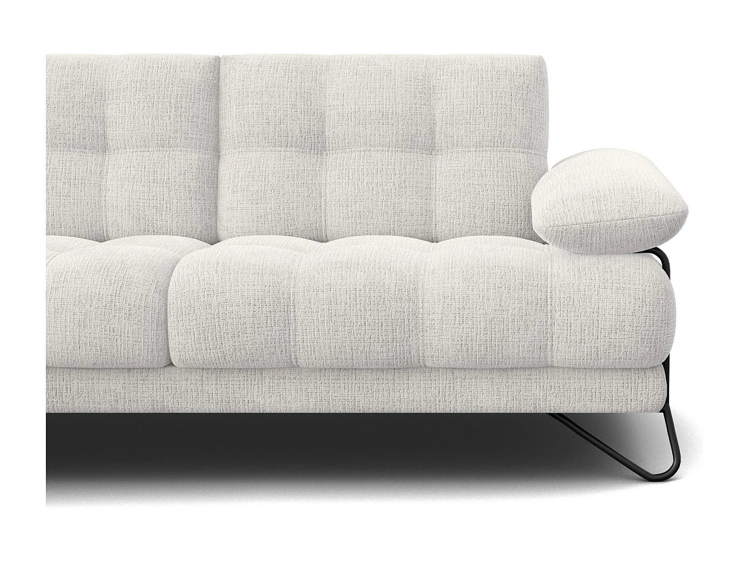 BUBBARA Ecksofa 4-Sitzer links, creme