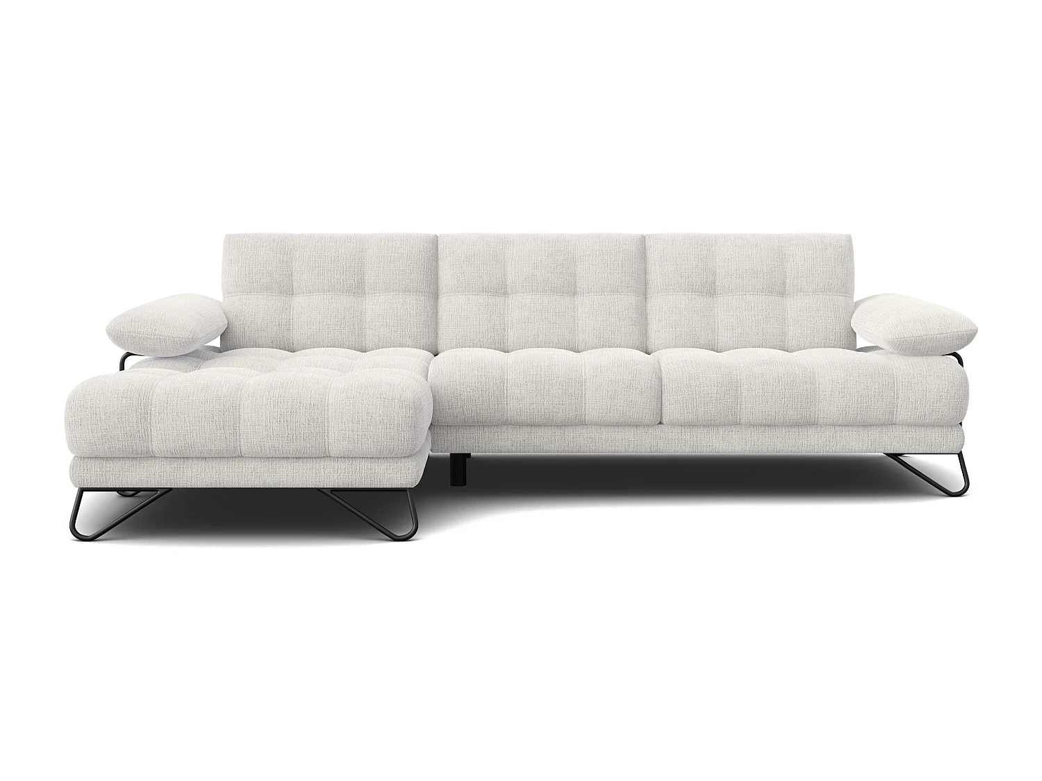 BUBBARA Ecksofa 4-Sitzer links, creme