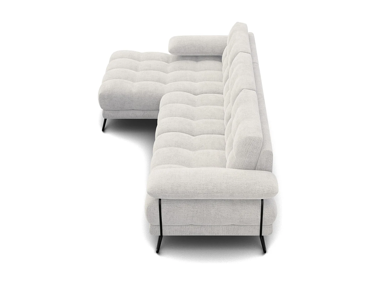 BUBBARA Ecksofa 4-Sitzer links, creme