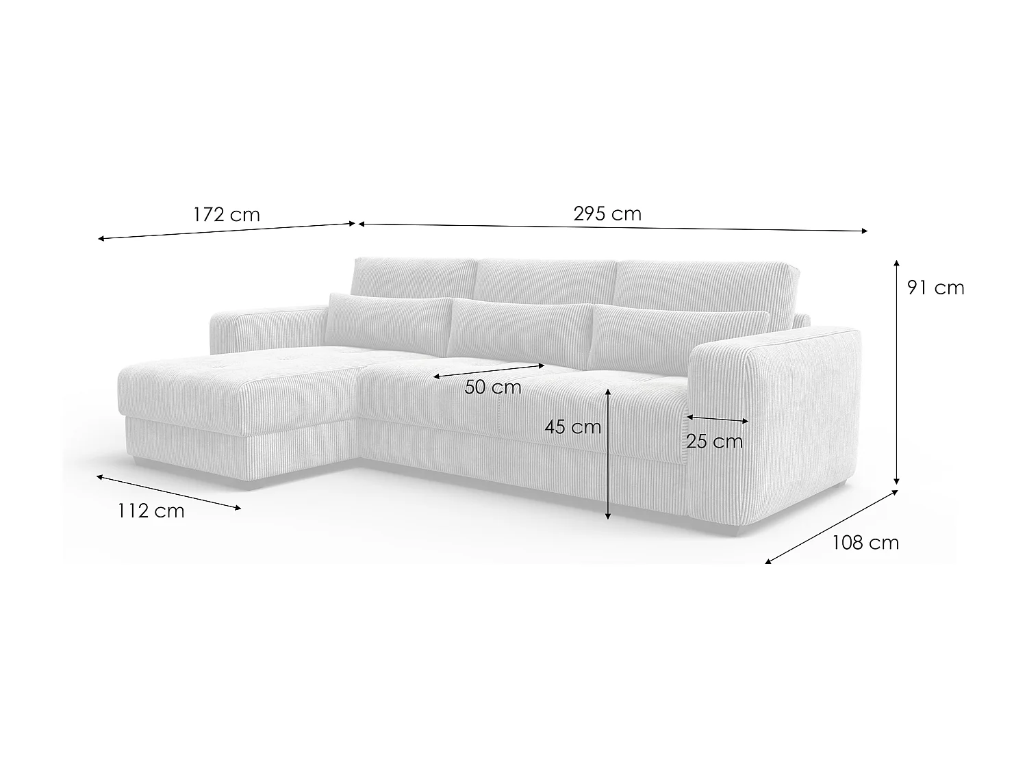 CANAPÉ D'ANGLE OLI 4 places, tissu jaune foncé