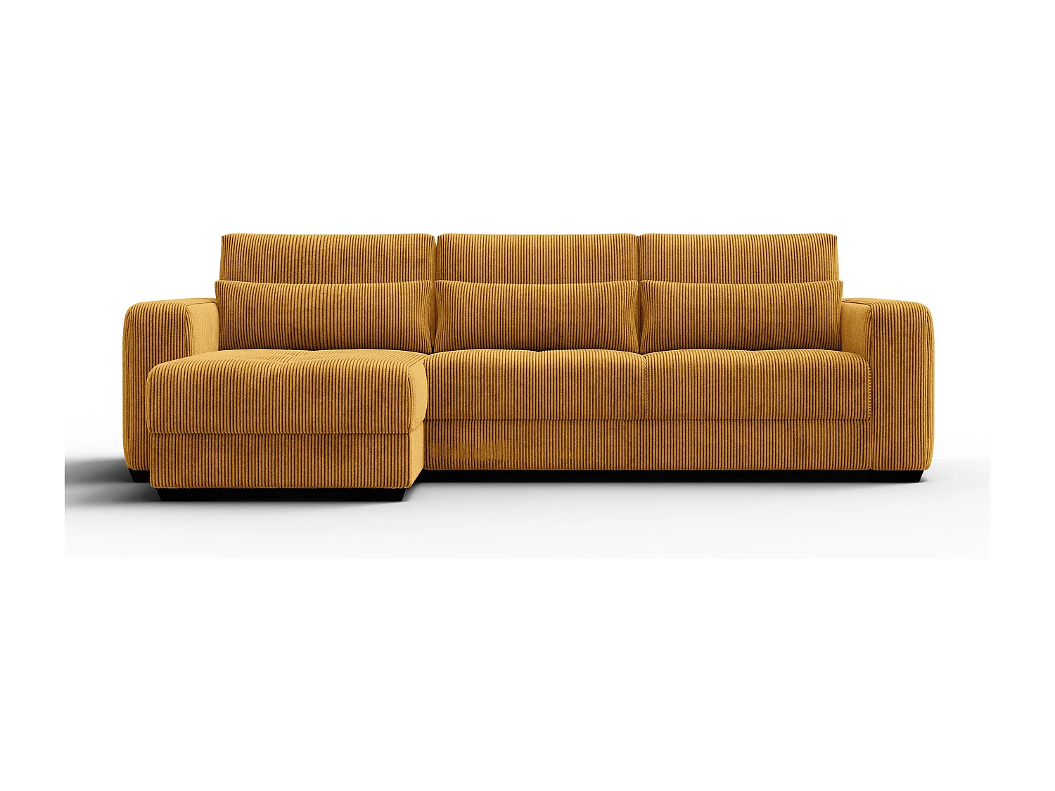 Ecksofa 4-Sitzer links OLI, safran