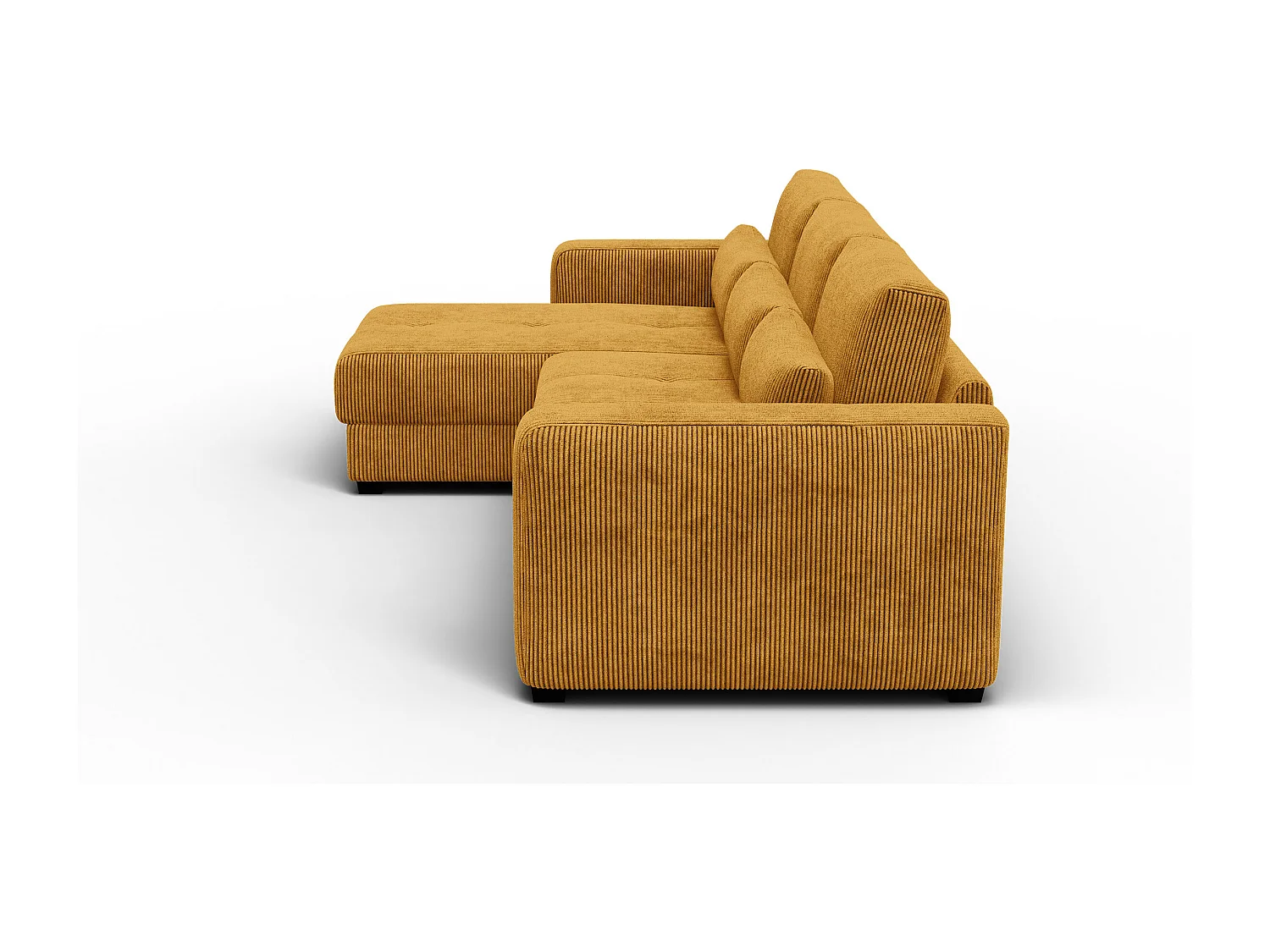 Ecksofa 4-Sitzer links OLI, safran