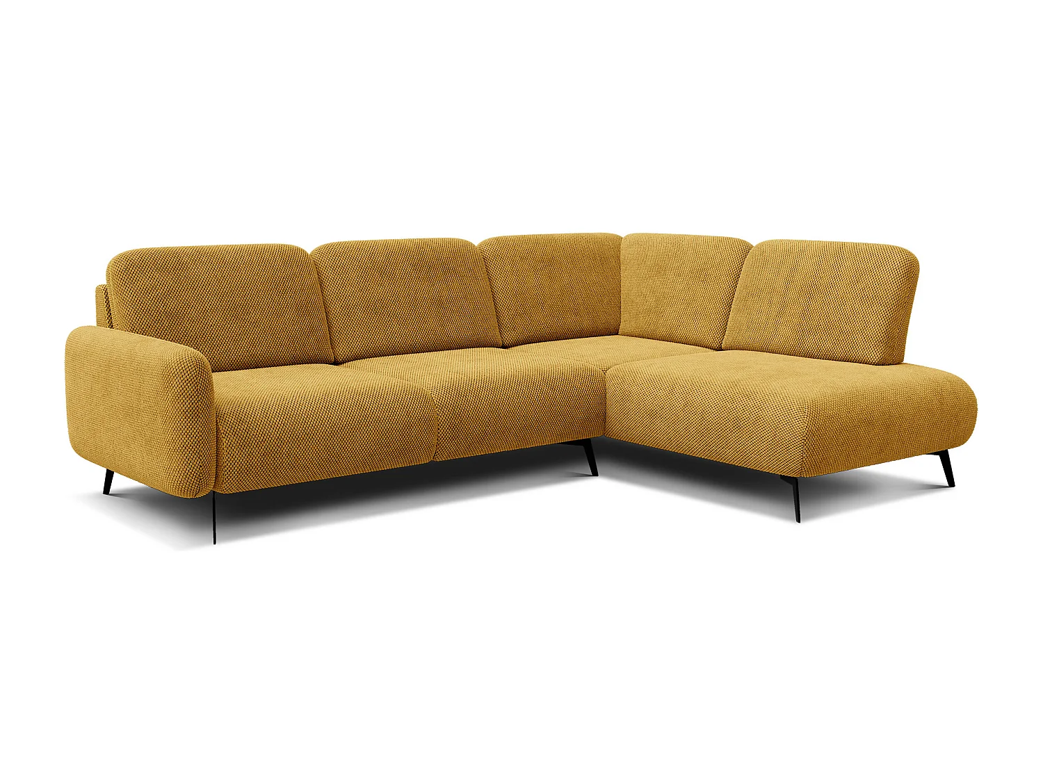 5-Sitzer-Ecksofa rechts FEBE, dunkelgelb