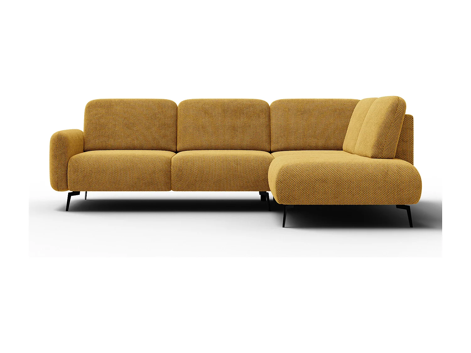 5-Sitzer-Ecksofa rechts FEBE, dunkelgelb