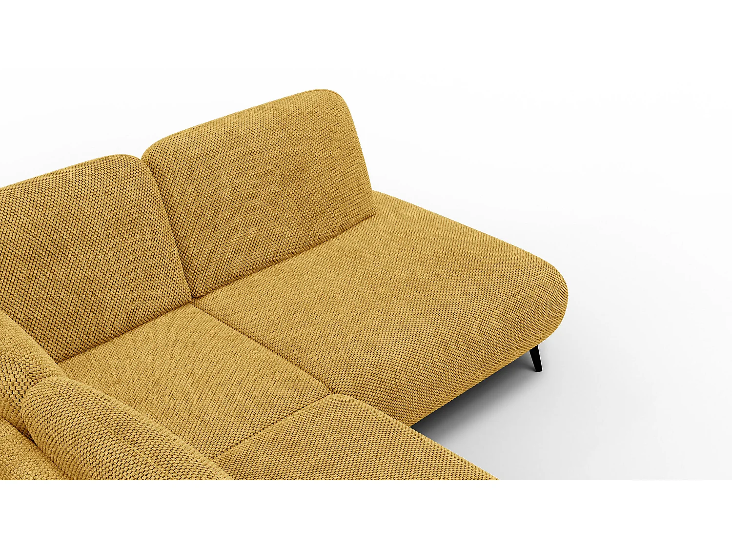 5-Sitzer-Ecksofa rechts FEBE, dunkelgelb