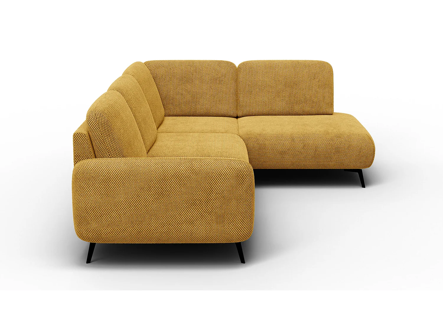 5-Sitzer-Ecksofa rechts FEBE, dunkelgelb