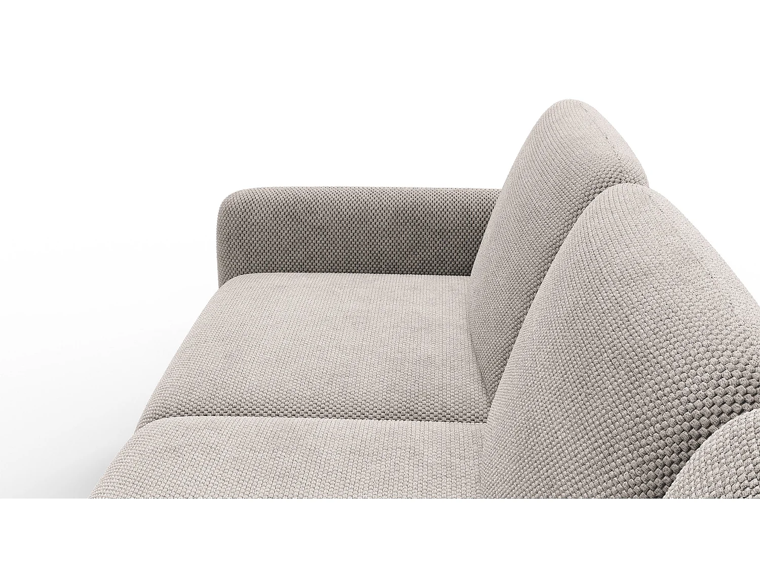 CANAPÉ D'ANGLE FEBE 4 places, tissu beige