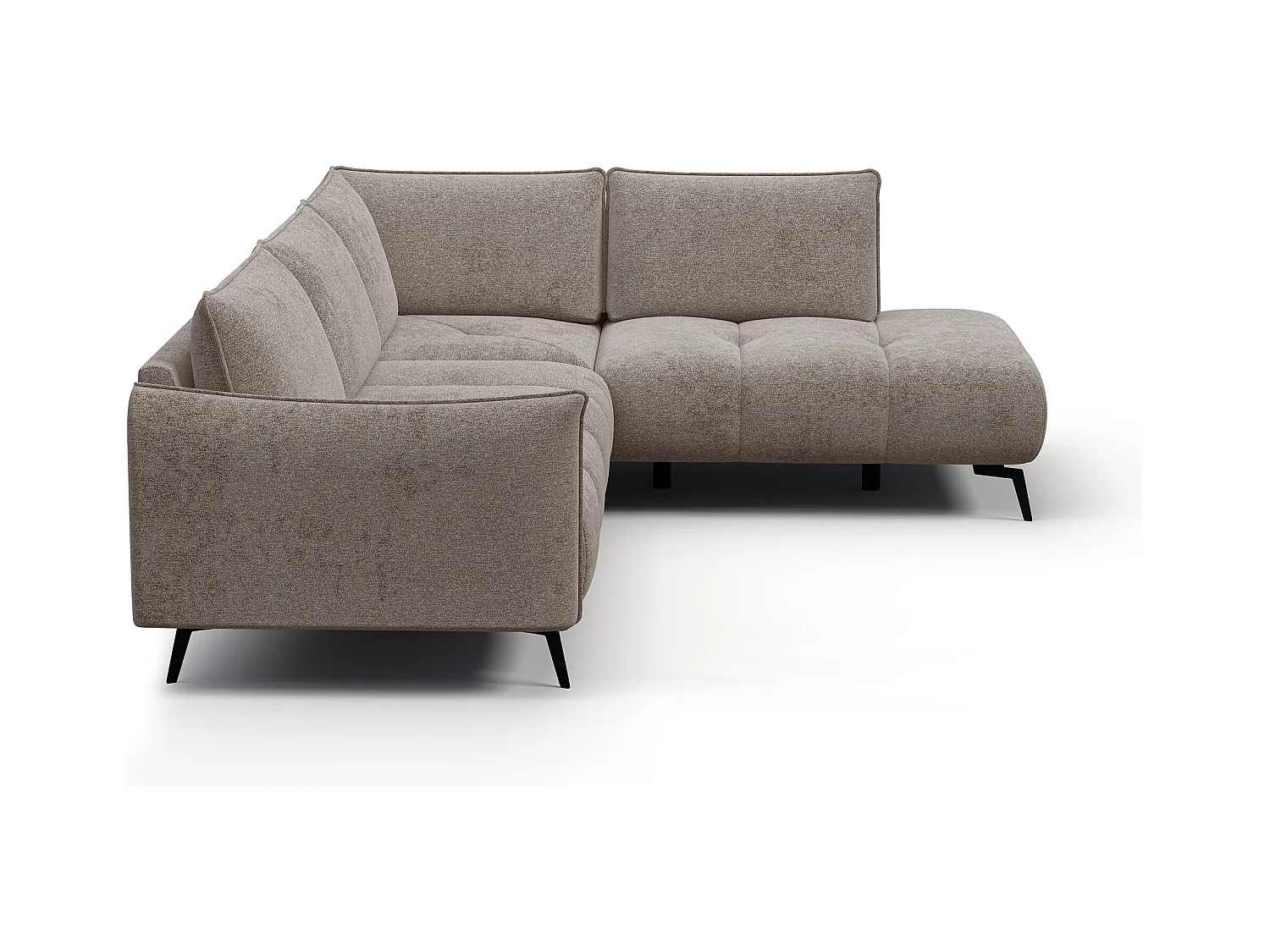 Ecksofa 5-Sitzer links AERA, dunkelbeige