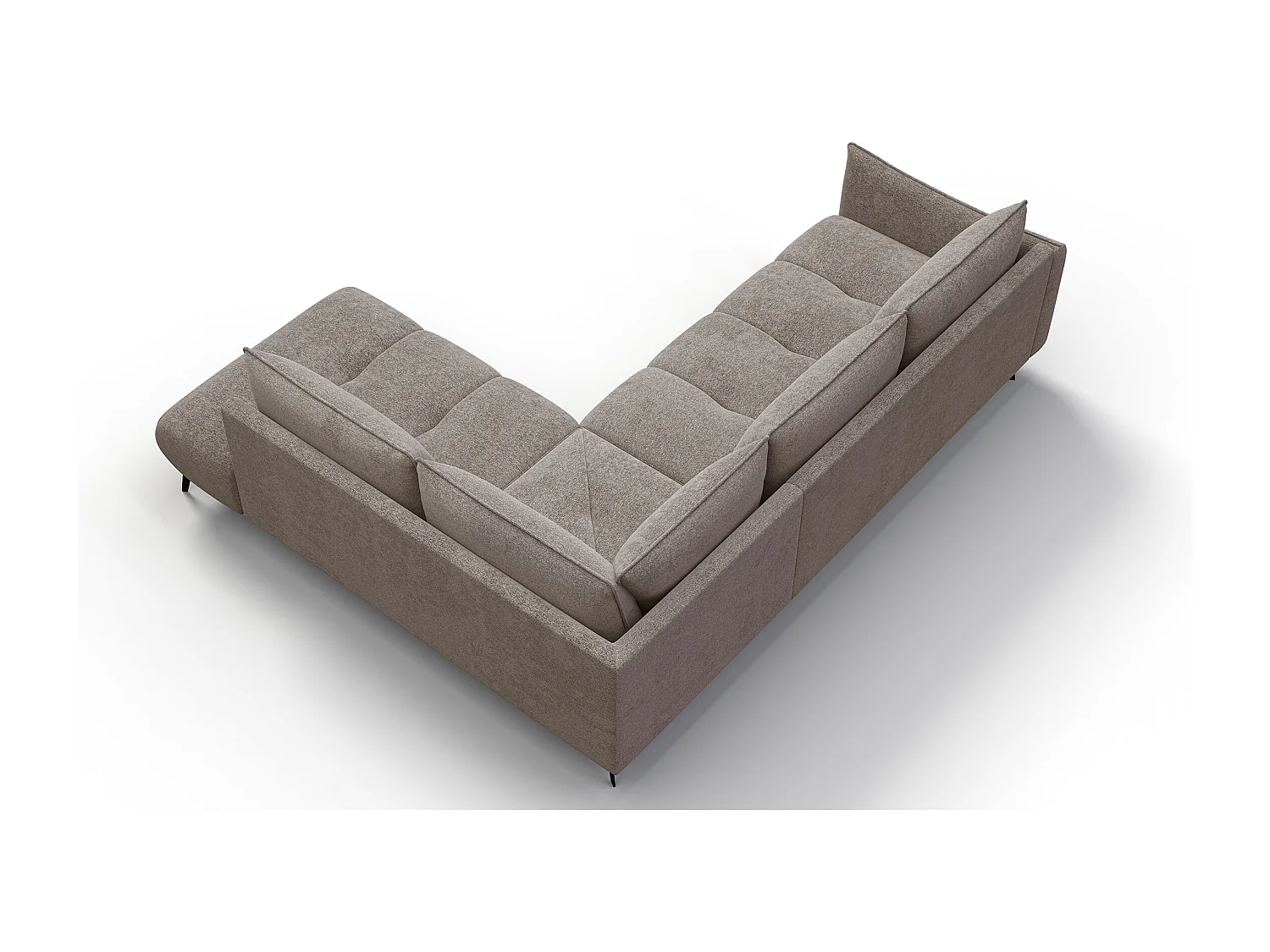 Ecksofa 5-Sitzer links AERA, dunkelbeige
