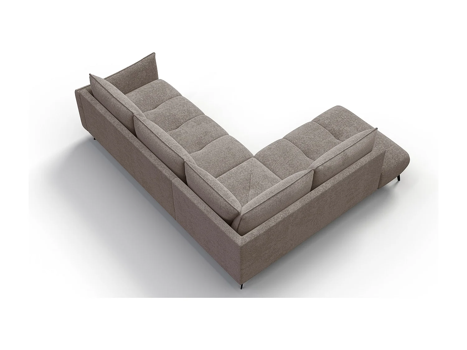 Ecksofa 5-Sitzer links AERA, dunkelbeige