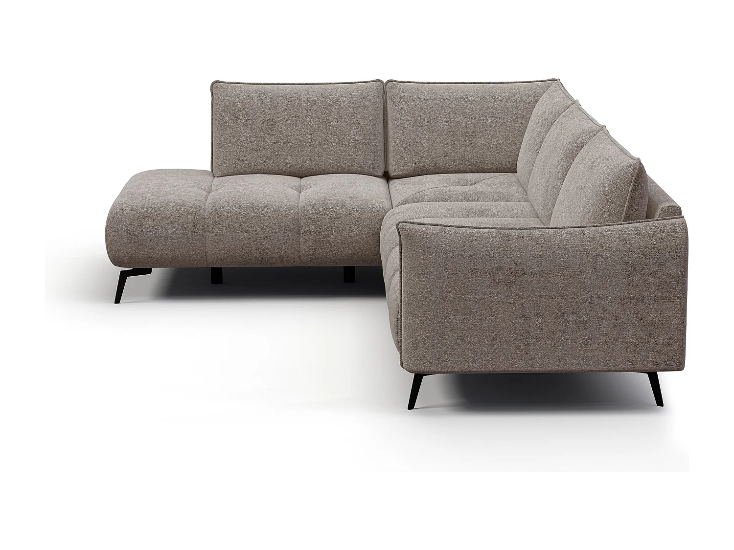 Ecksofa 5-Sitzer links AERA, dunkelbeige