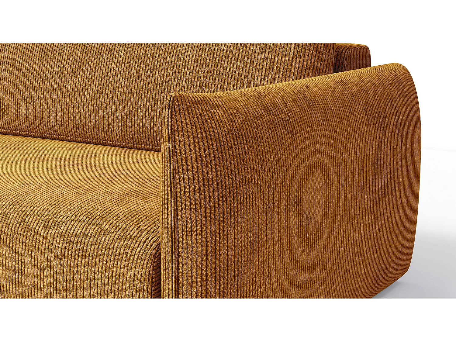 TAUER Ecksofa 3-Sitzer rechts, safran