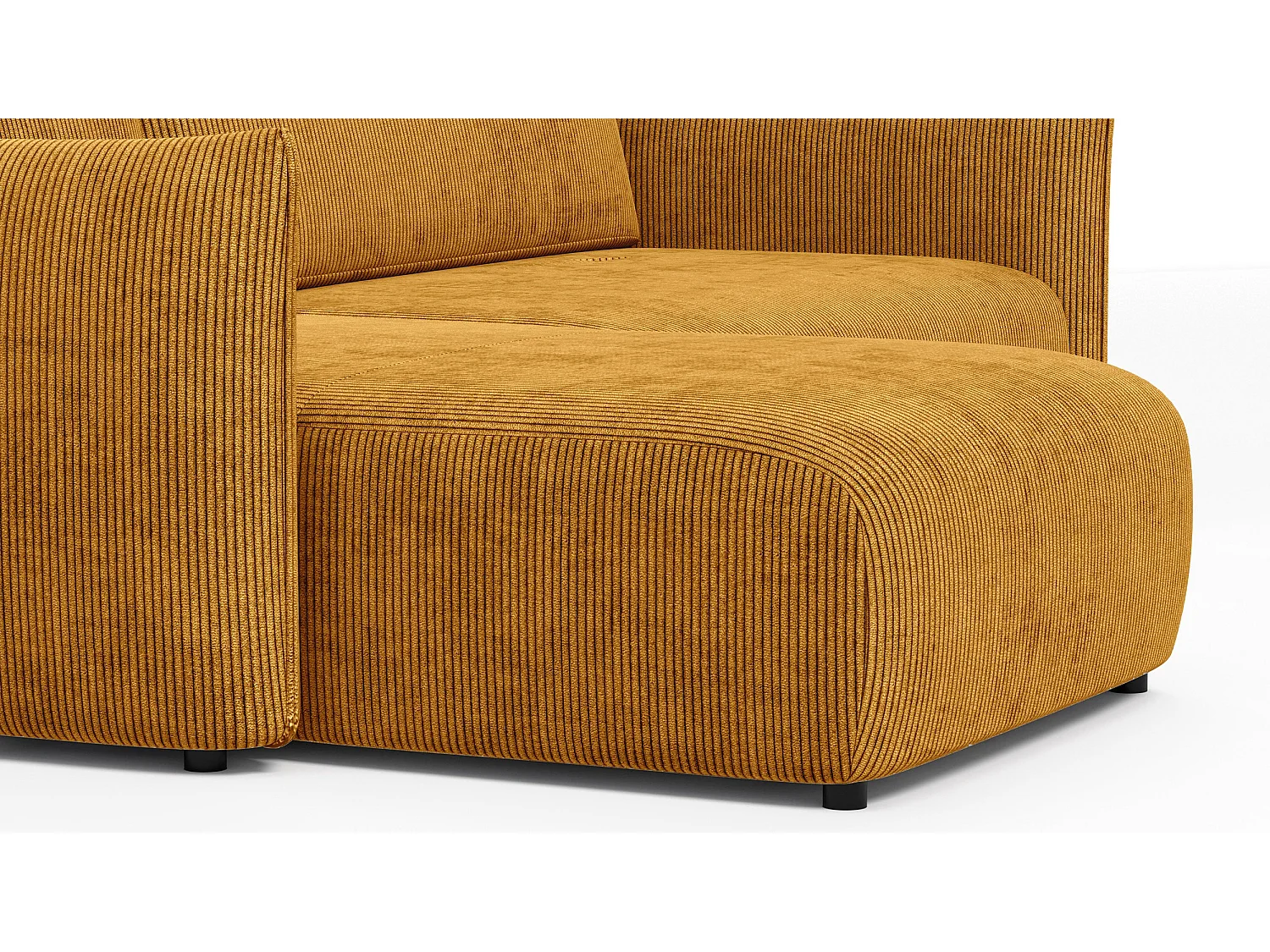 TAUER Ecksofa 3-Sitzer rechts, safran