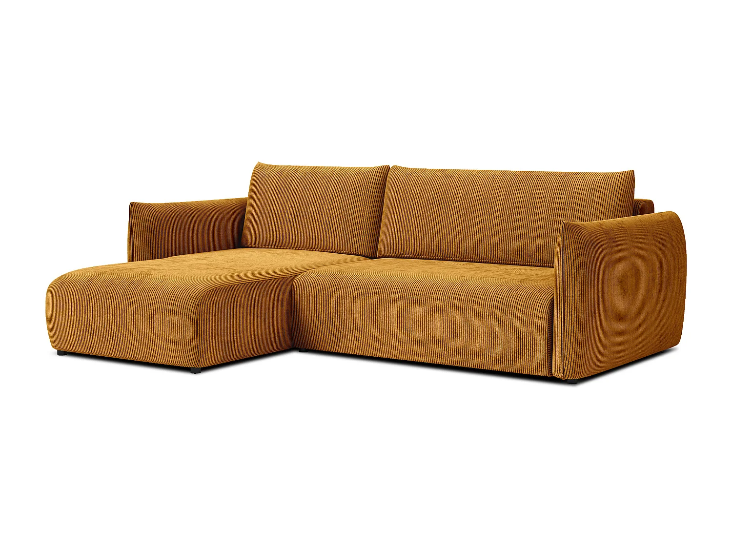 TAUER Ecksofa 3-Sitzer rechts, safran