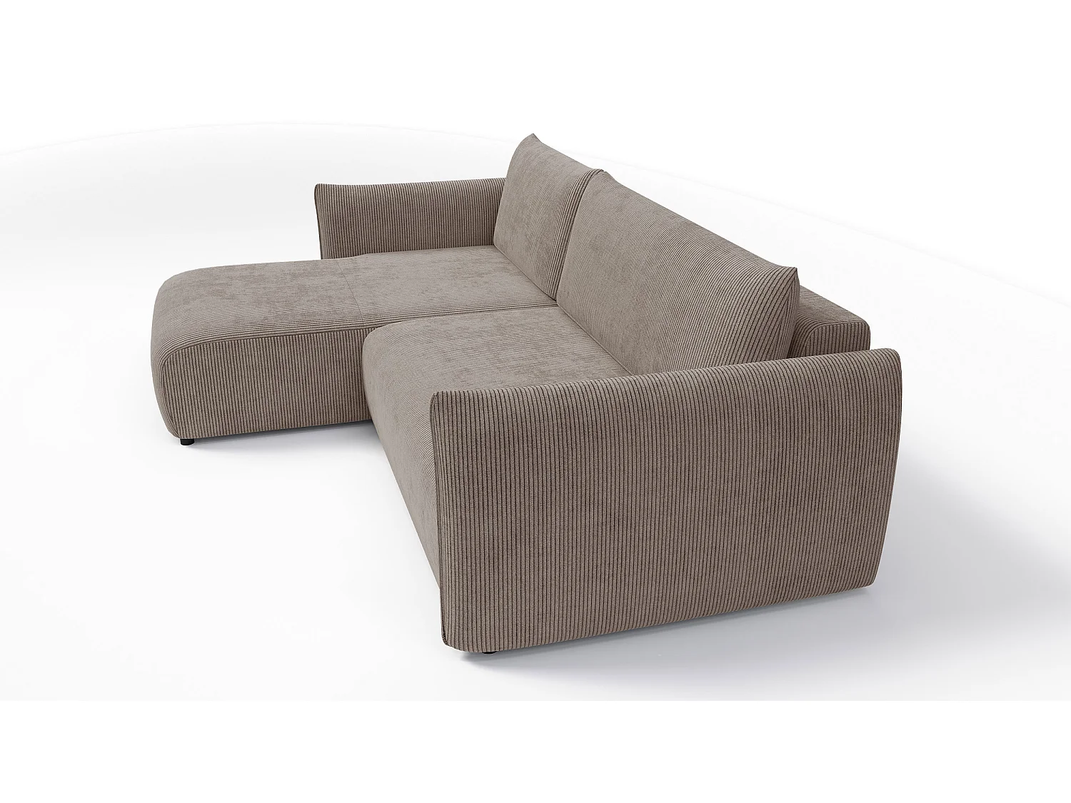 CANAPE D'ANGLE TAUER 3 places, taupe