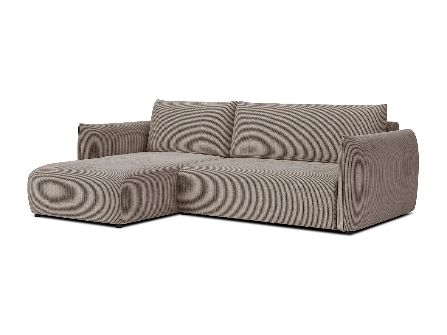 TAUER Ecksofa 3-Sitzer rechts, taupe