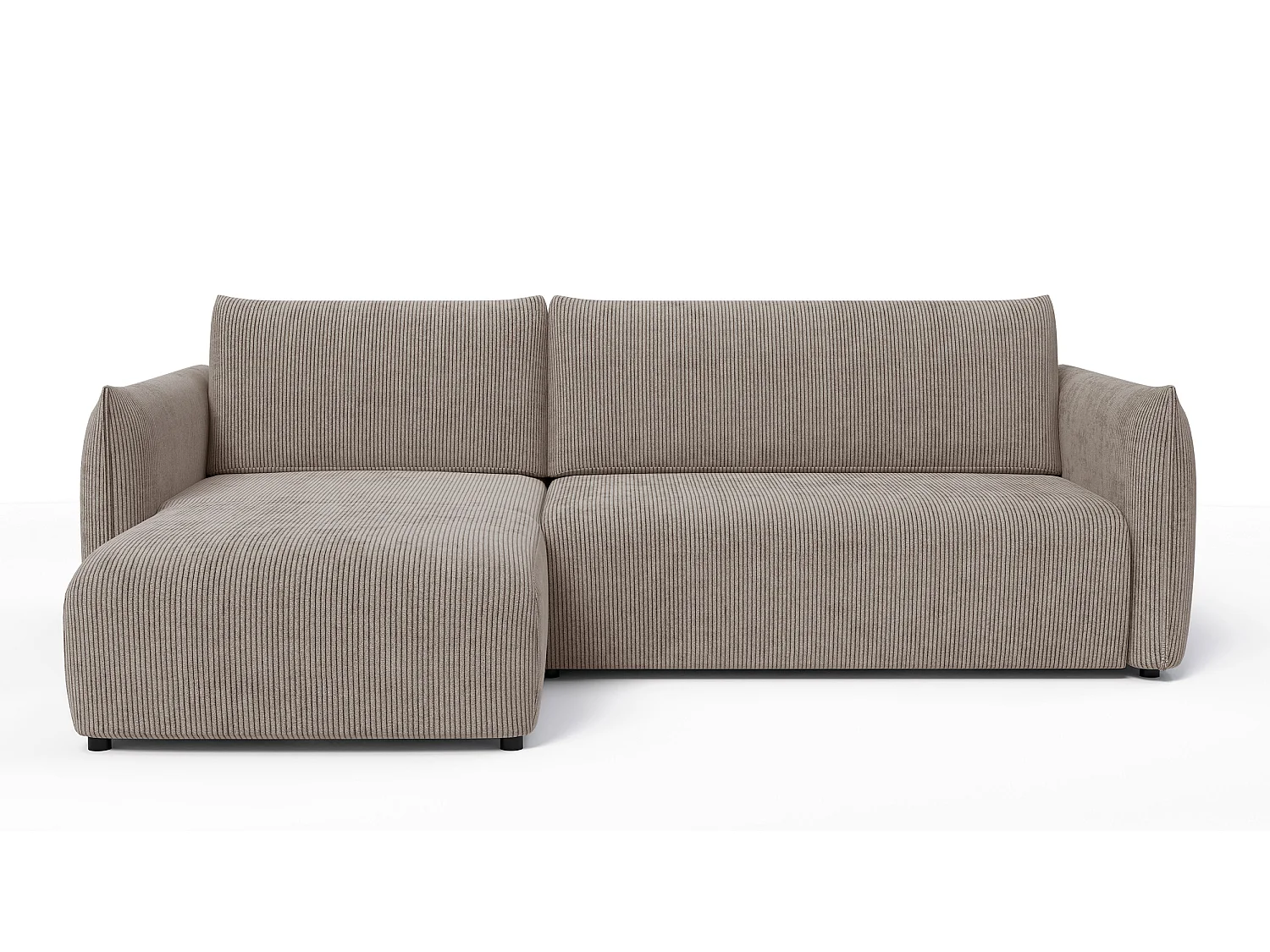 TAUER Ecksofa 3-Sitzer rechts, taupe
