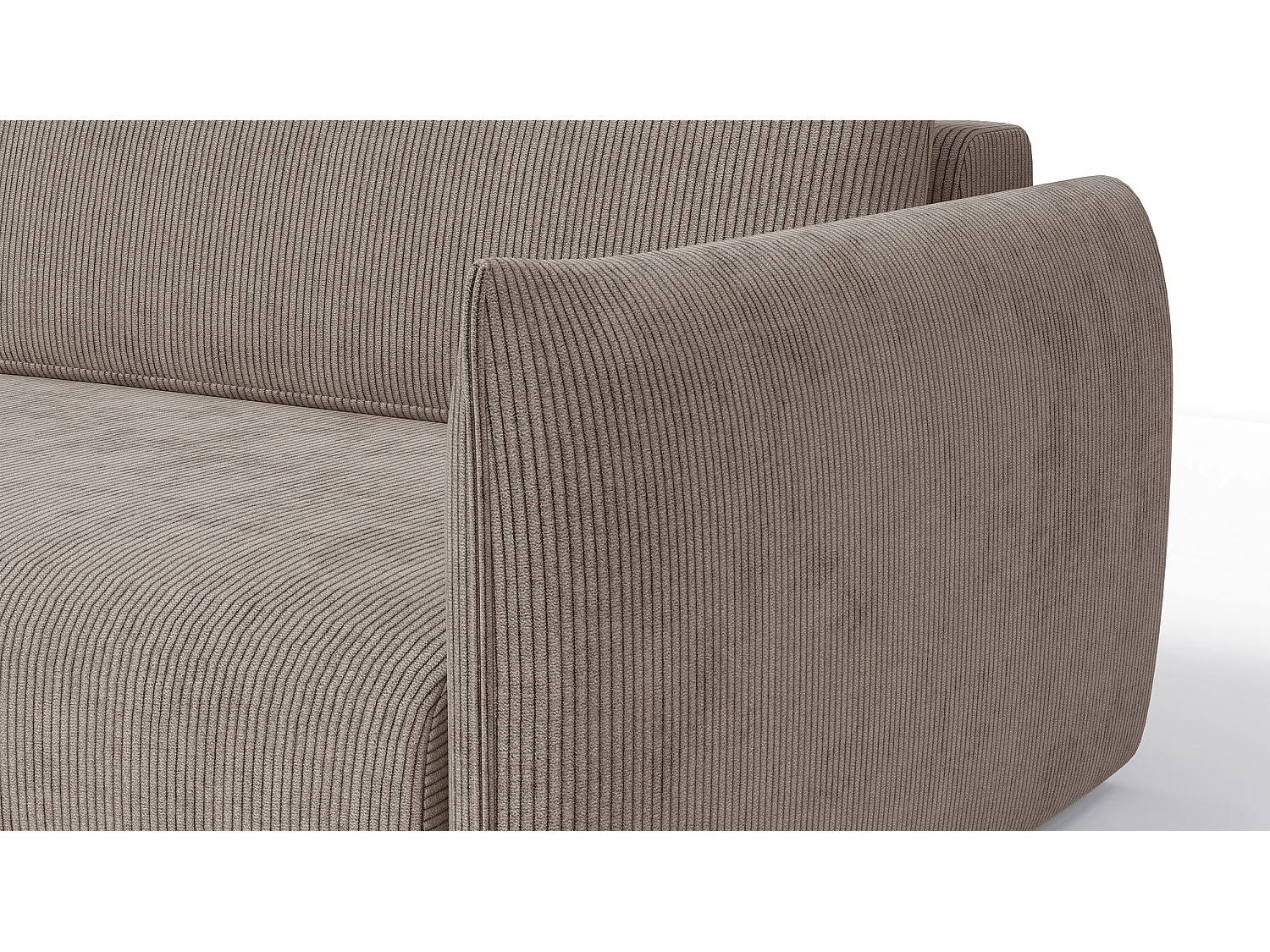 TAUER Ecksofa 3-Sitzer rechts, taupe