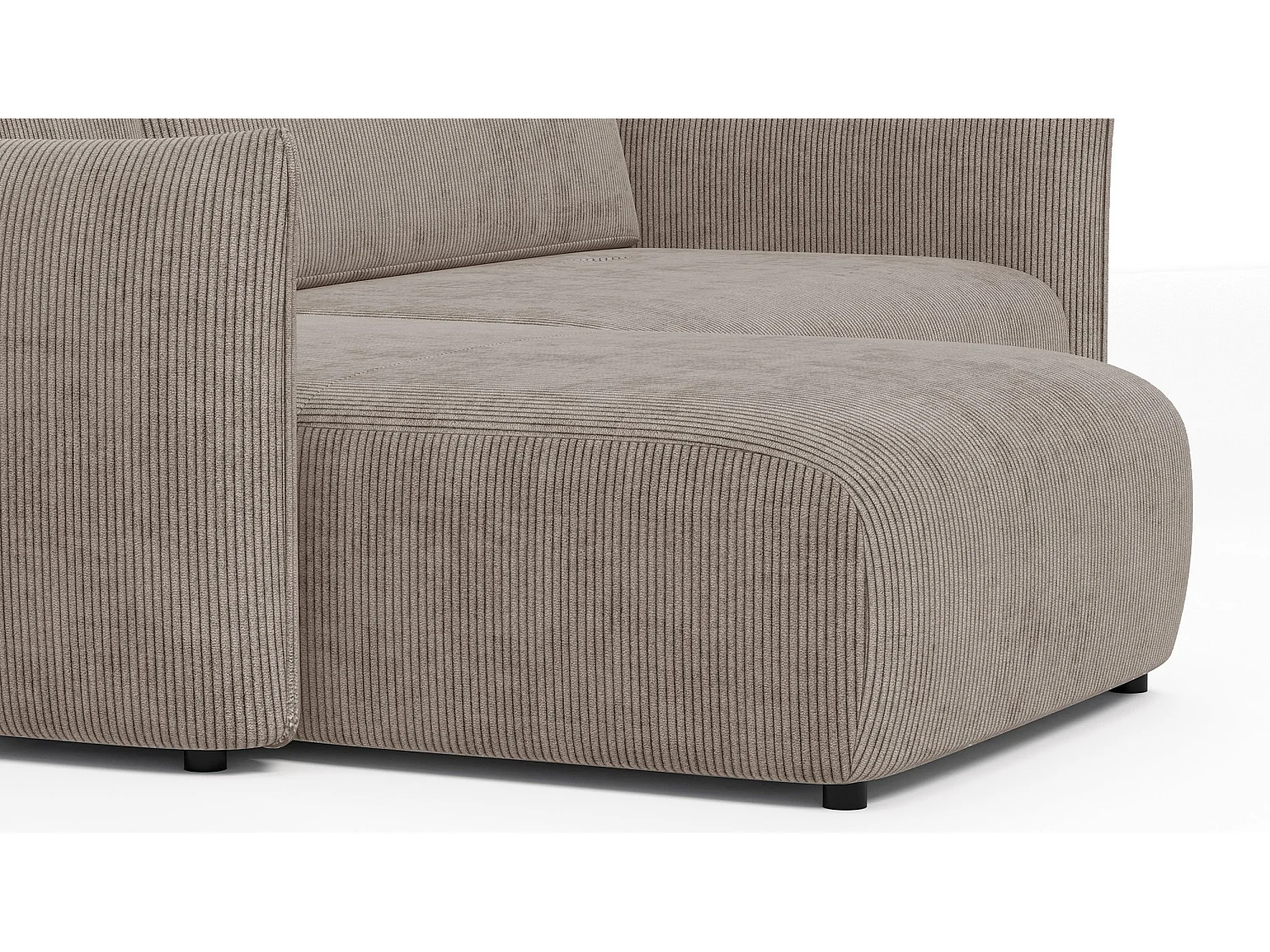 TAUER Ecksofa 3-Sitzer rechts, taupe