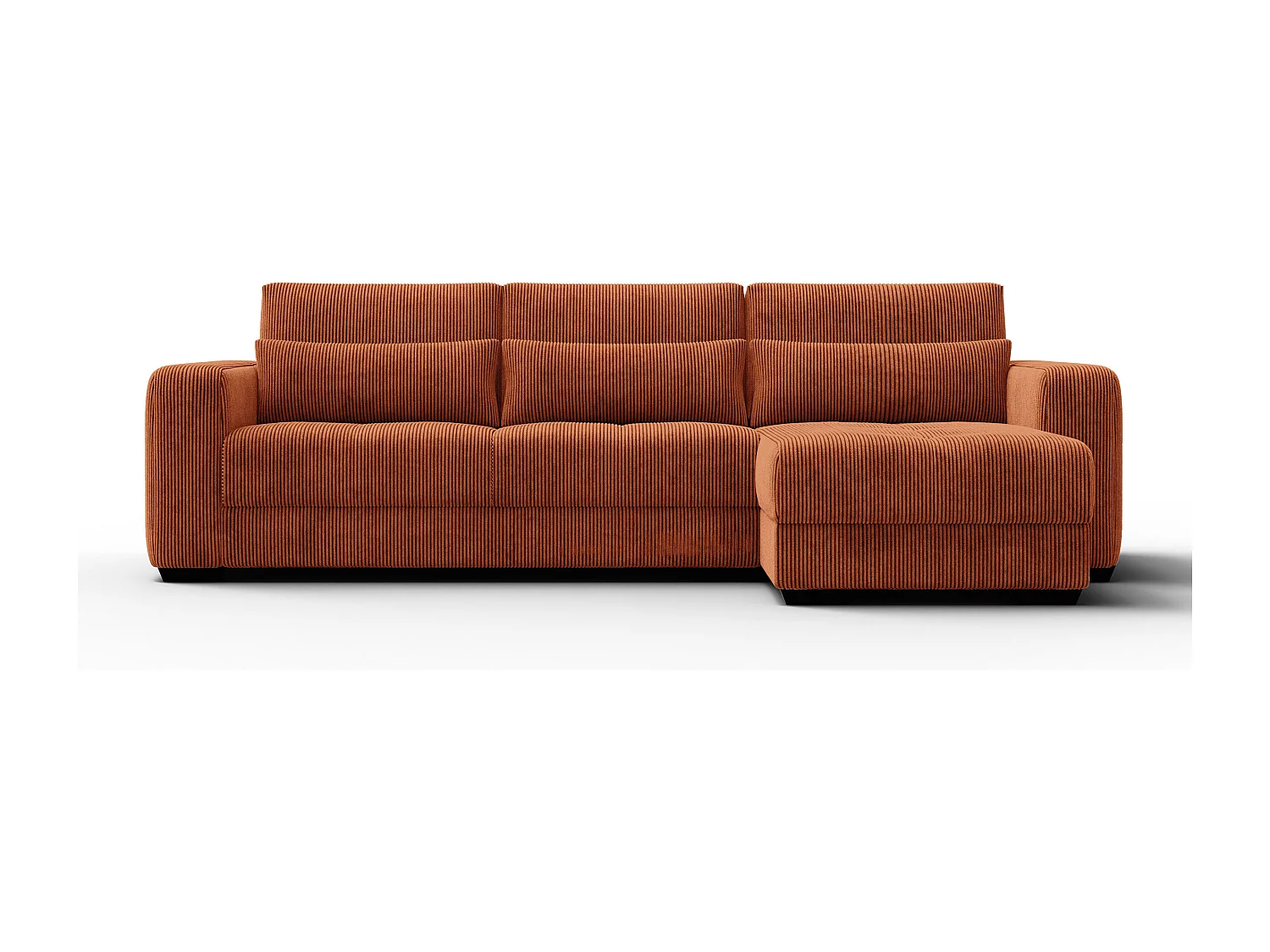 Ecksofa 4-Sitzer rechts OLI, orange