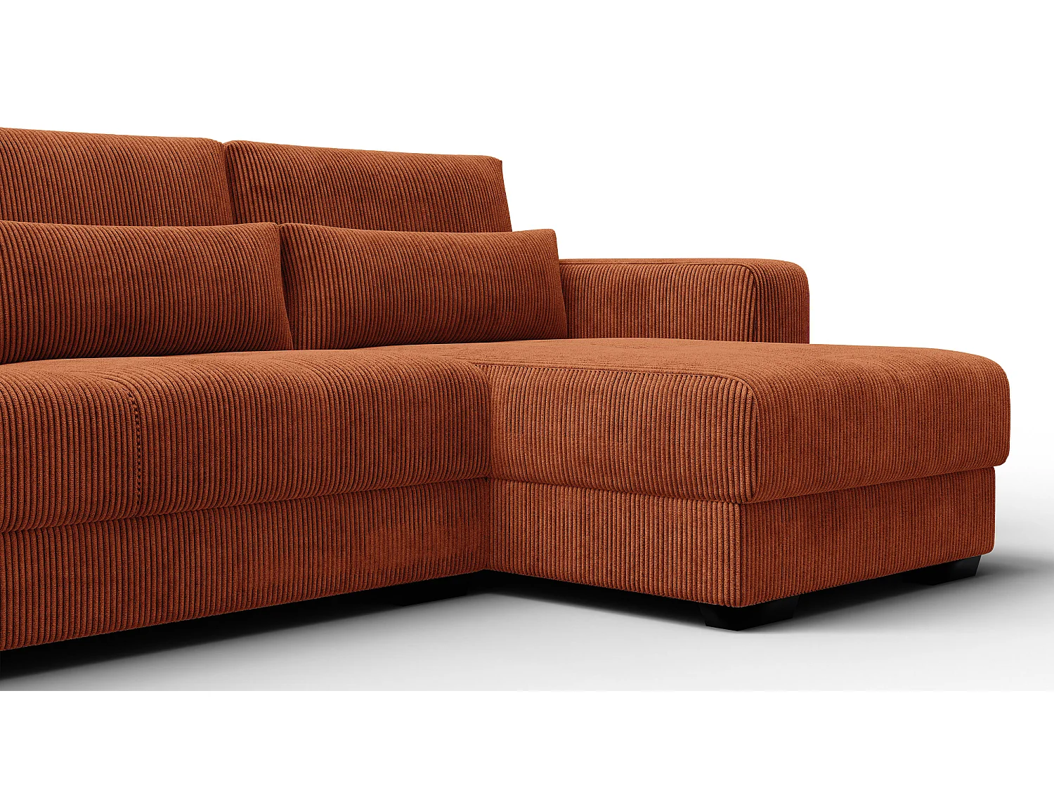 Ecksofa 4-Sitzer rechts OLI, orange