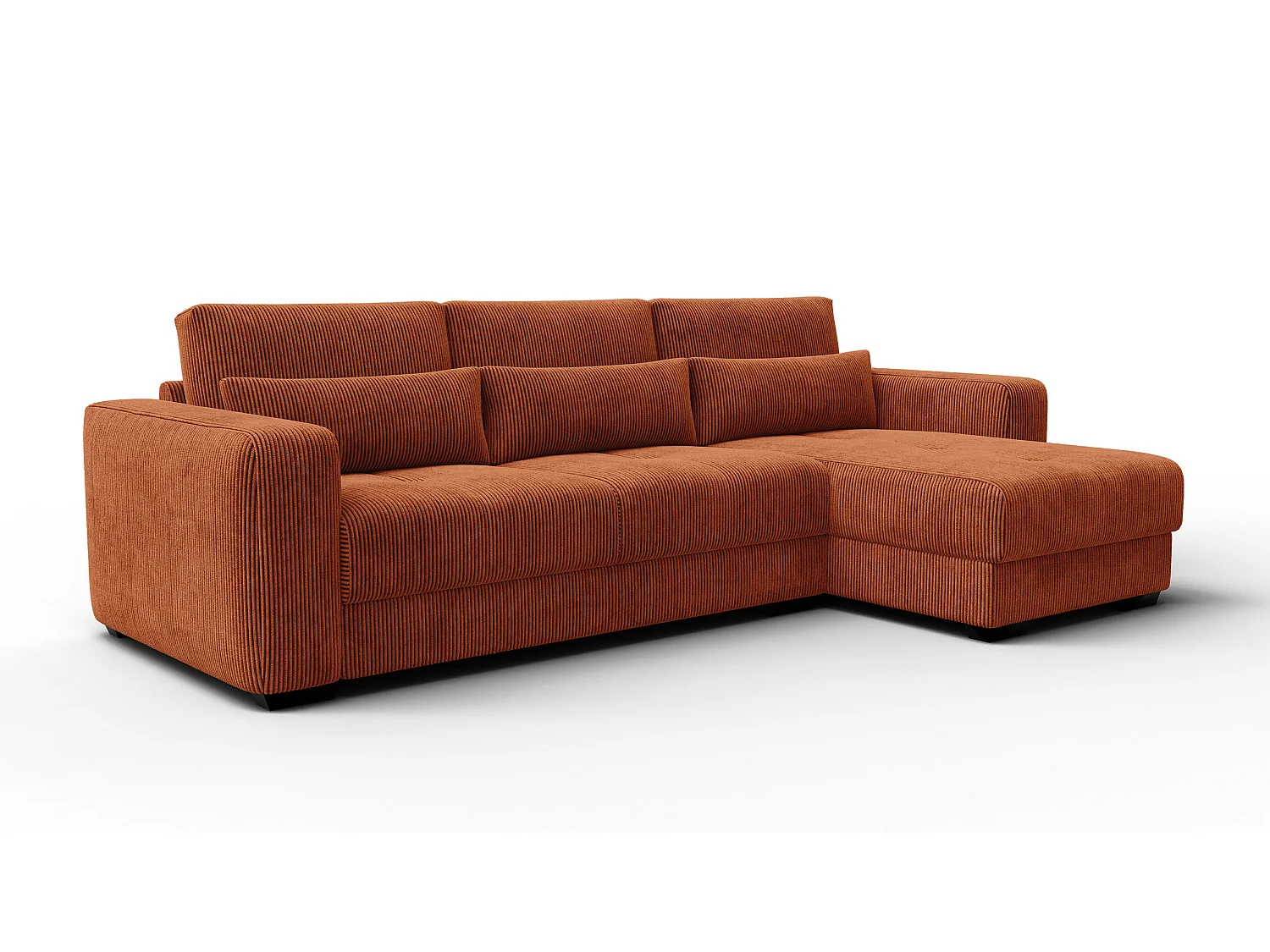 Ecksofa 4-Sitzer rechts OLI, orange