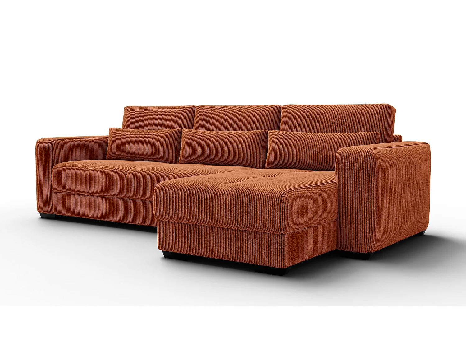 Ecksofa 4-Sitzer rechts OLI, orange
