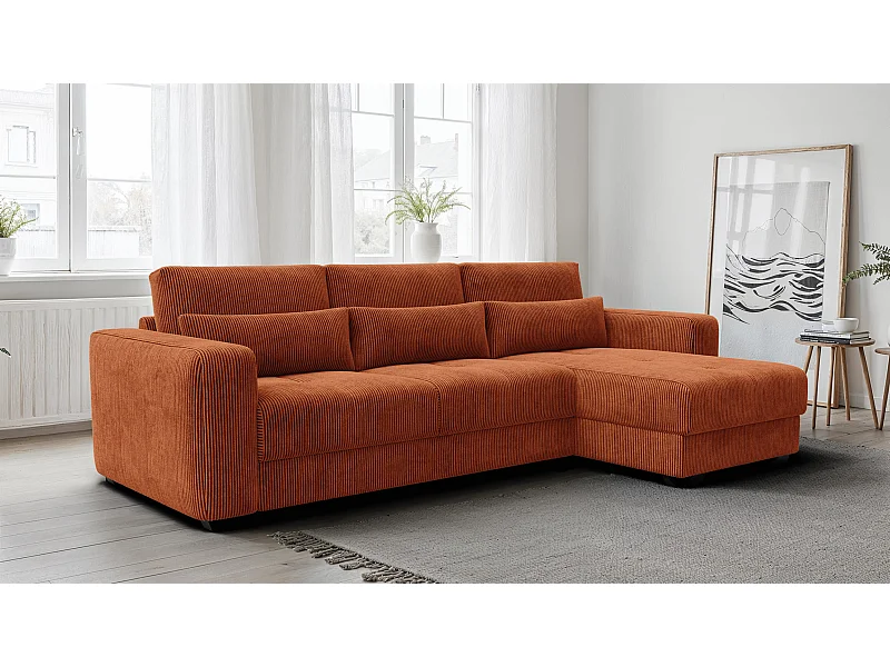Ecksofa 4-Sitzer rechts OLI, orange