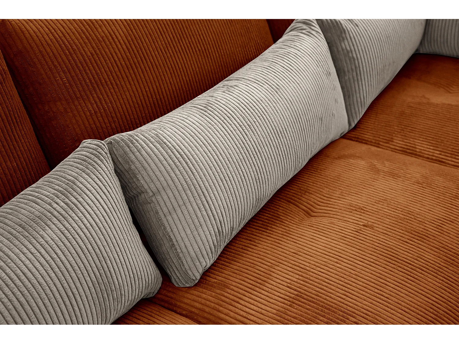 CANAPE D'ANGLE OLI 4 places, orange