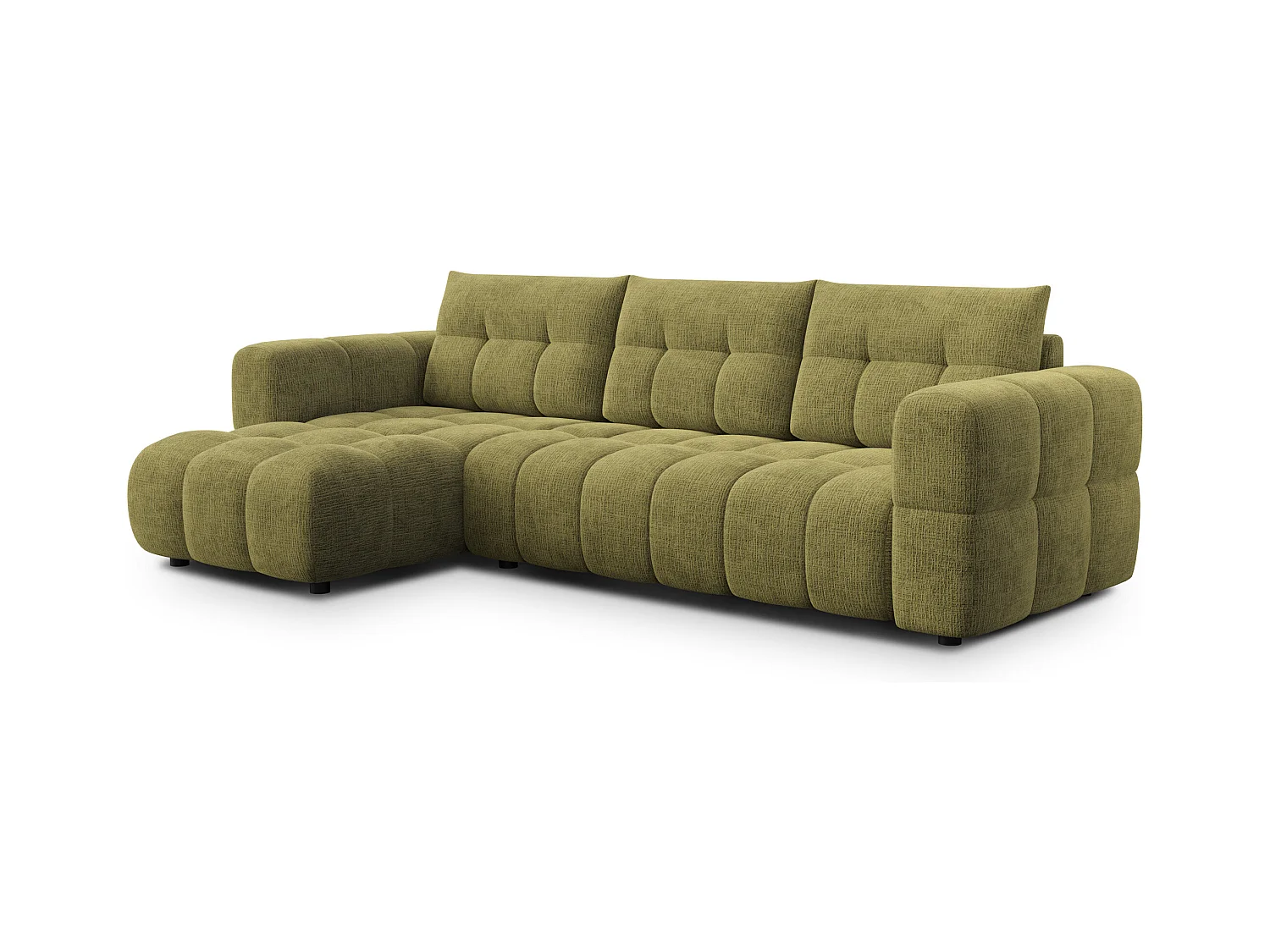 CANAPE D'ANGLE CLOUDI 4 places, vert olive