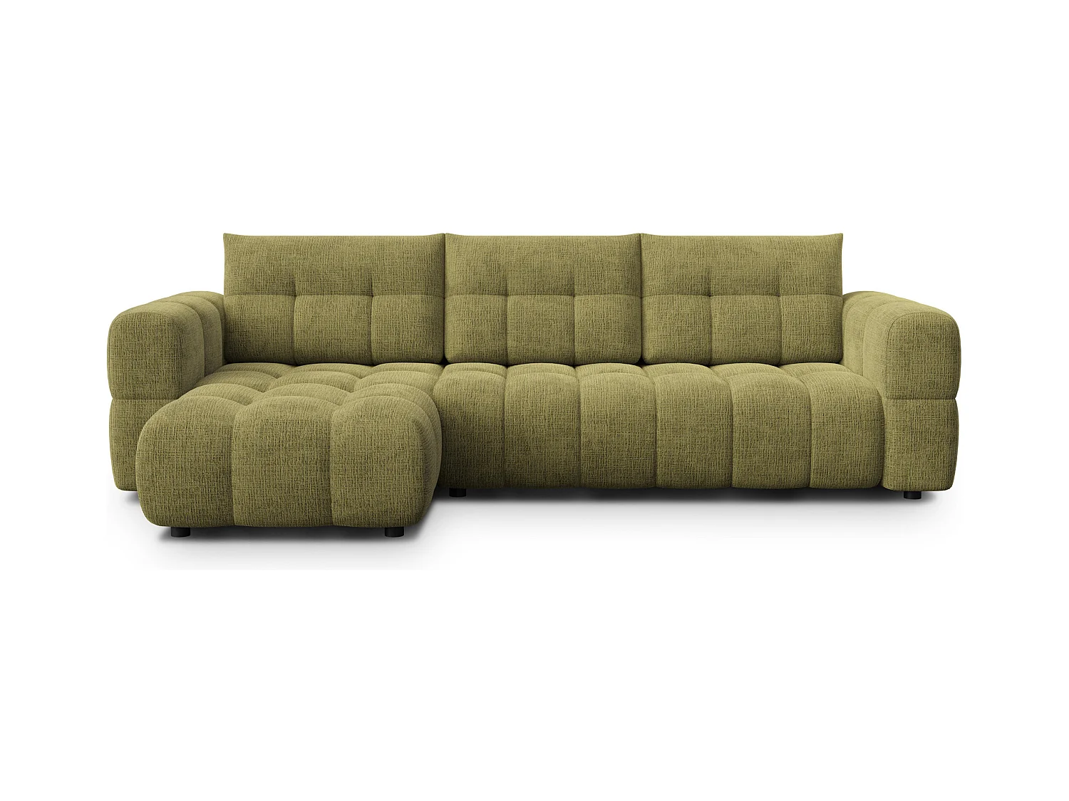 CANAPE D'ANGLE CLOUDI 4 places, vert olive