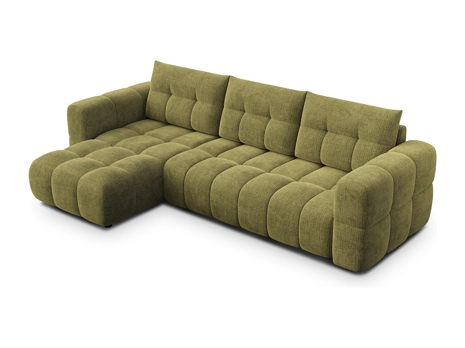 CANAPE D'ANGLE CLOUDI 4 places, vert olive