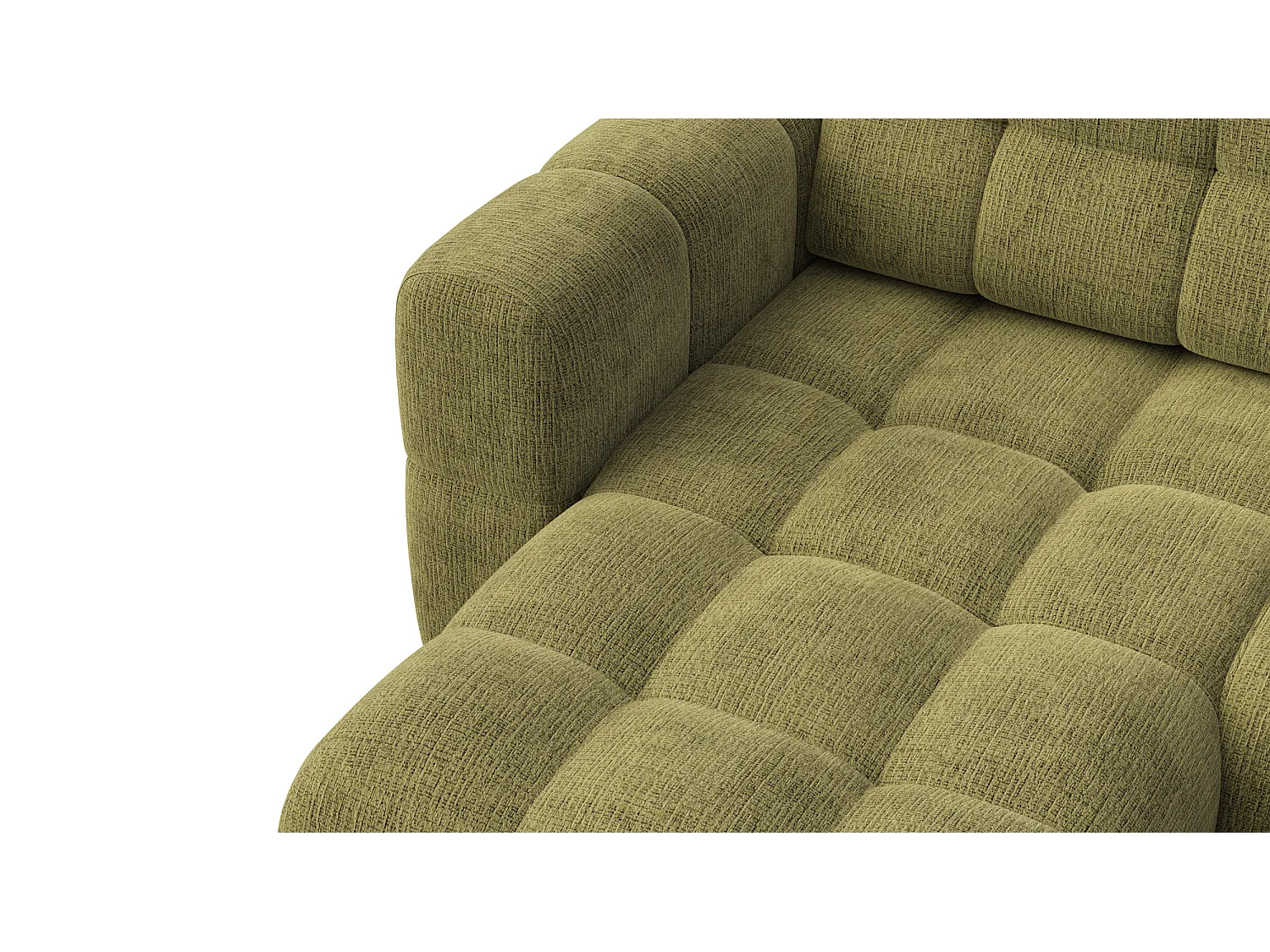 CANAPE D'ANGLE CLOUDI 4 places, vert olive