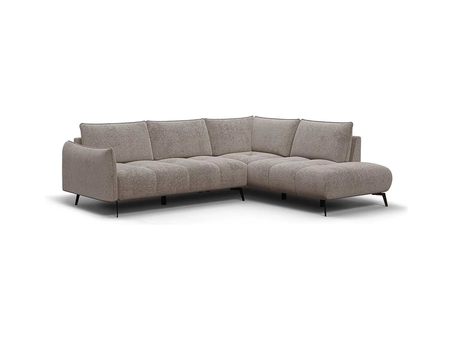 CANAPE D'ANGLE AERA 5 places, beige  foncé