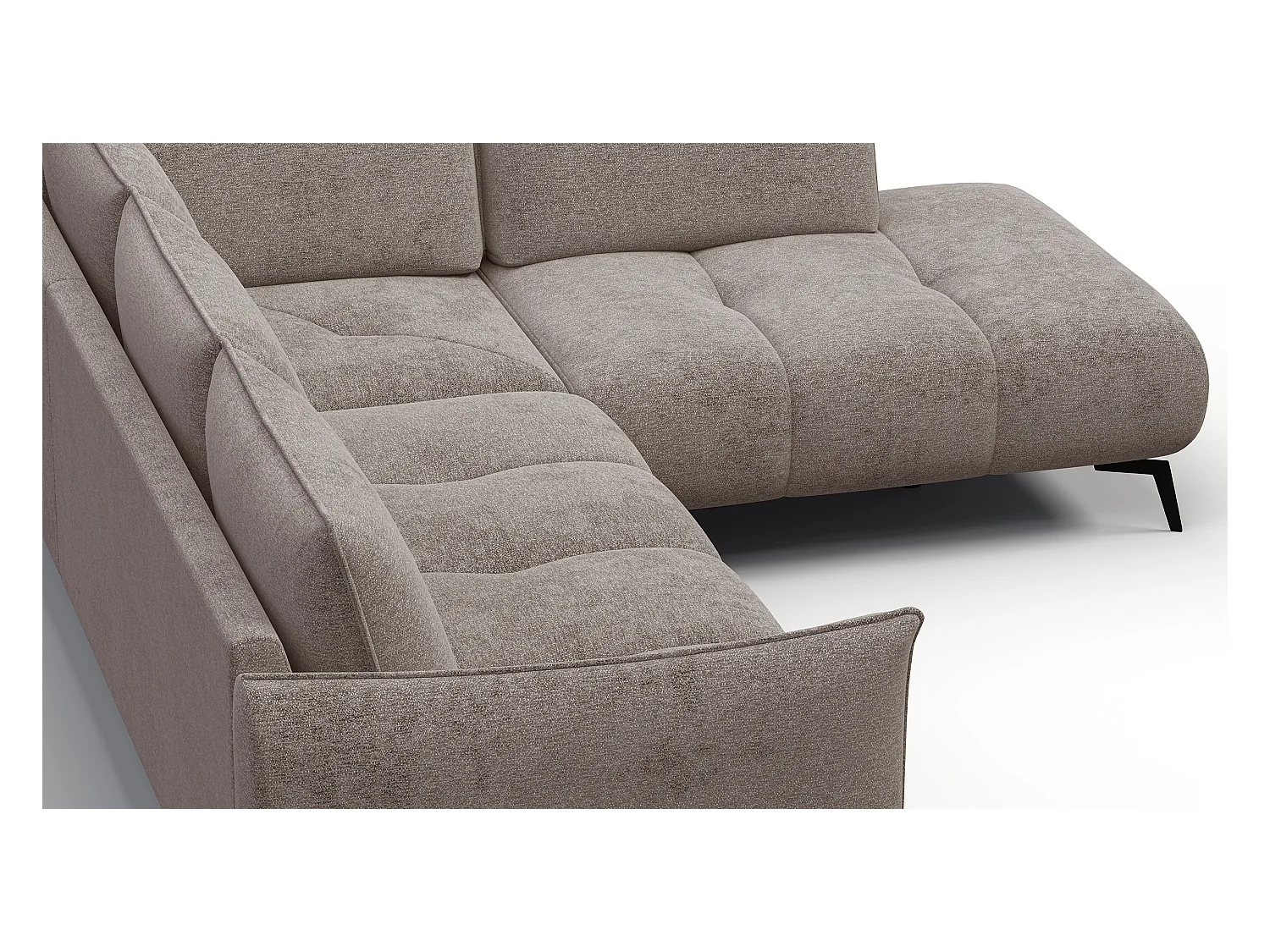 CANAPE D'ANGLE AERA 5 places, beige  foncé