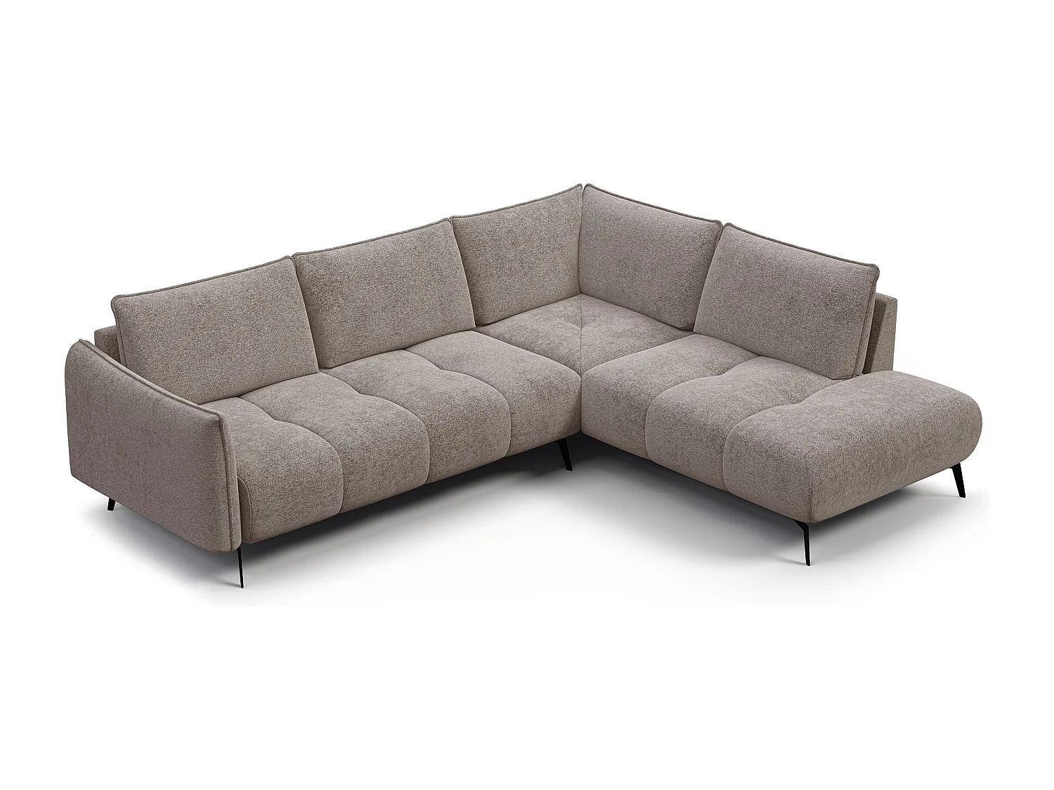 Ecksofa 5-Sitzer rechts AERA, dunkelbeige