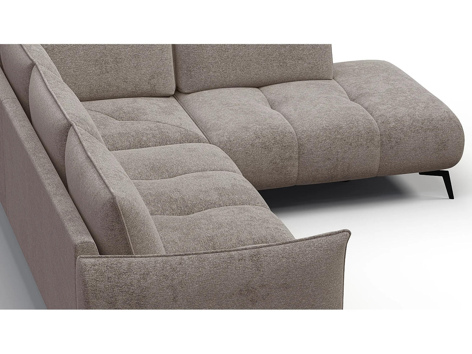 Ecksofa 5-Sitzer rechts AERA, dunkelbeige