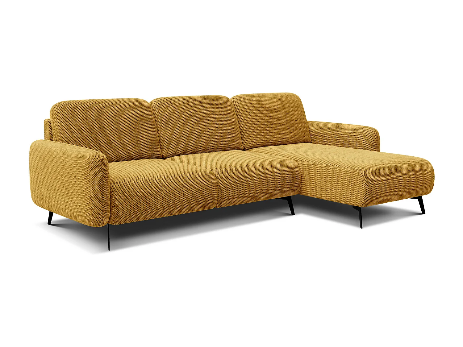 Ecksofa 4-Sitzer rechts FEBE, dunkelgelb