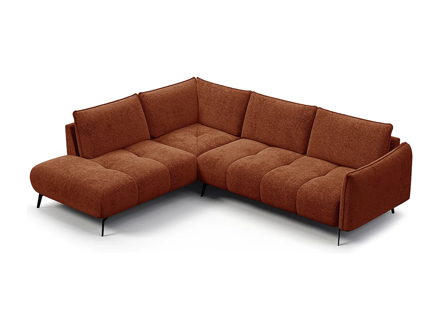 Ecksofa 5-Sitzer links AERA, orange