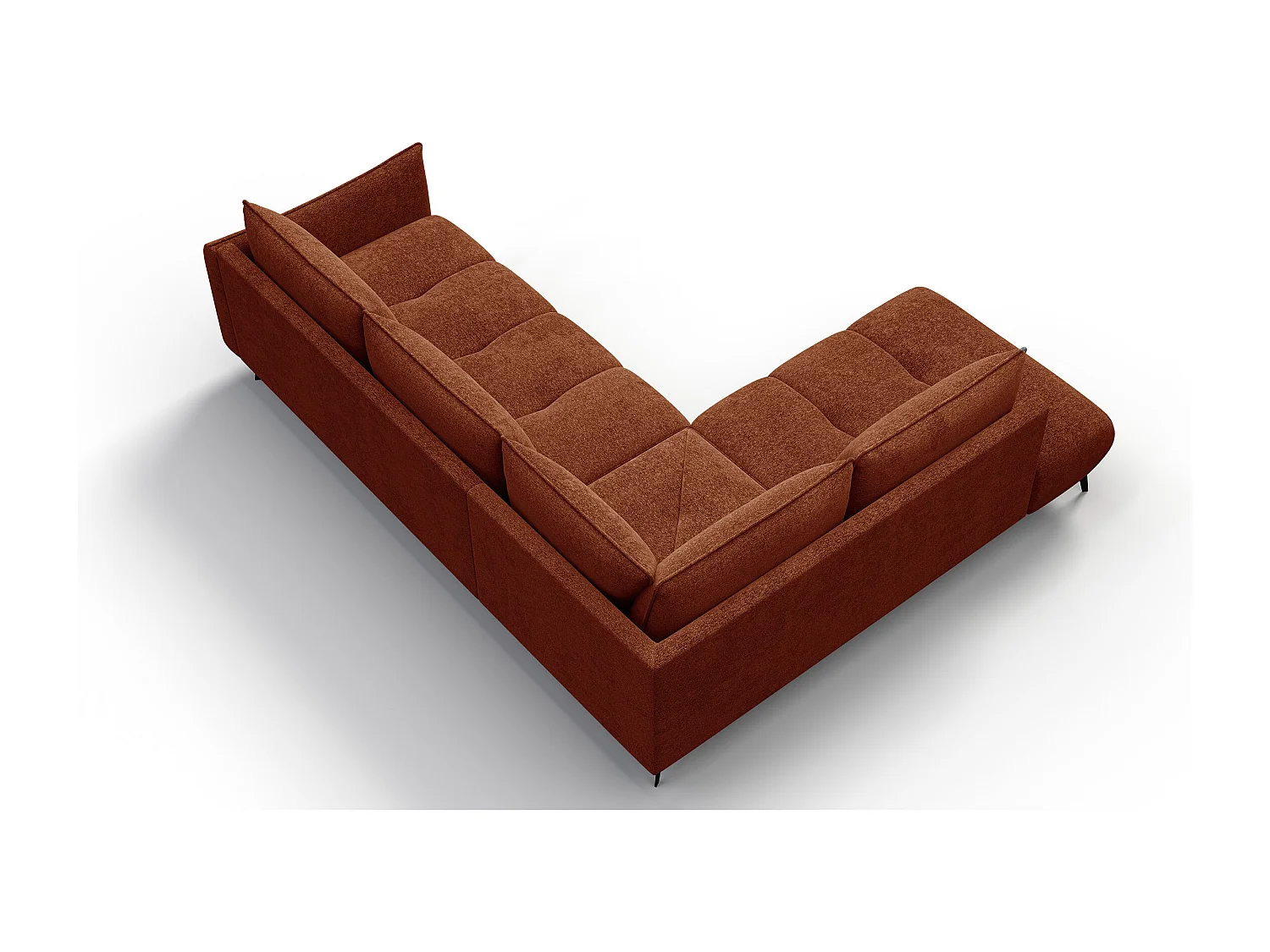 Ecksofa 5-Sitzer links AERA, orange