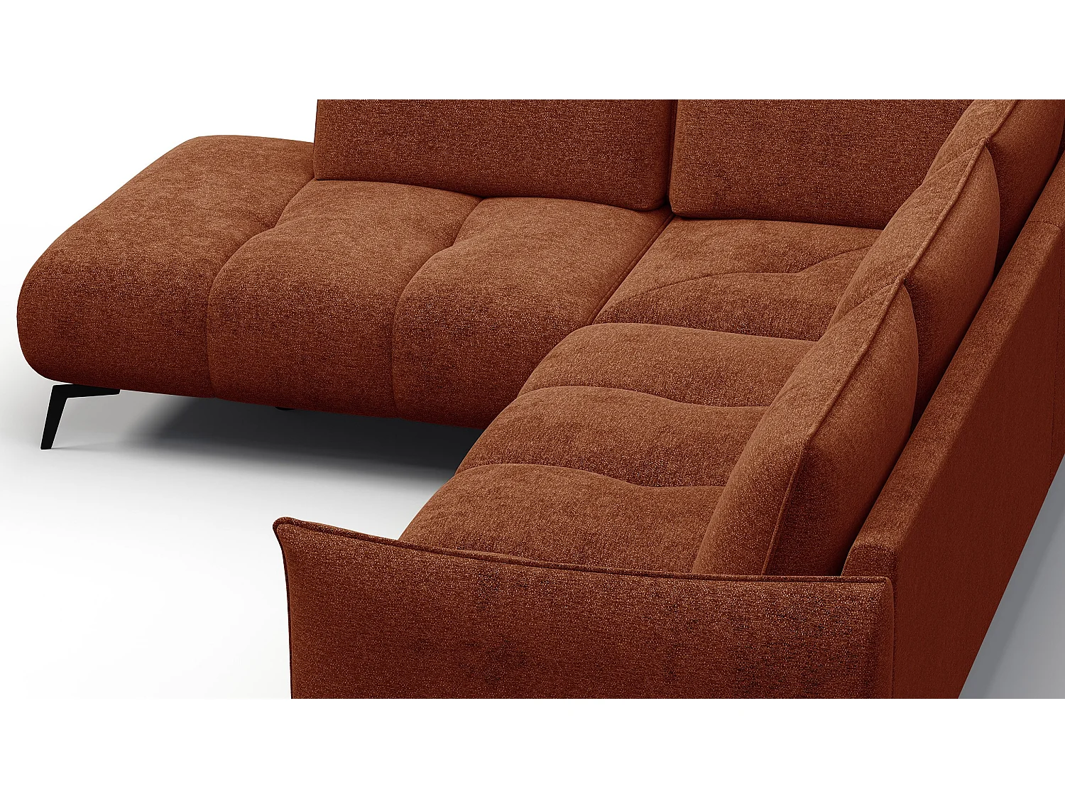 Ecksofa 5-Sitzer links AERA, orange